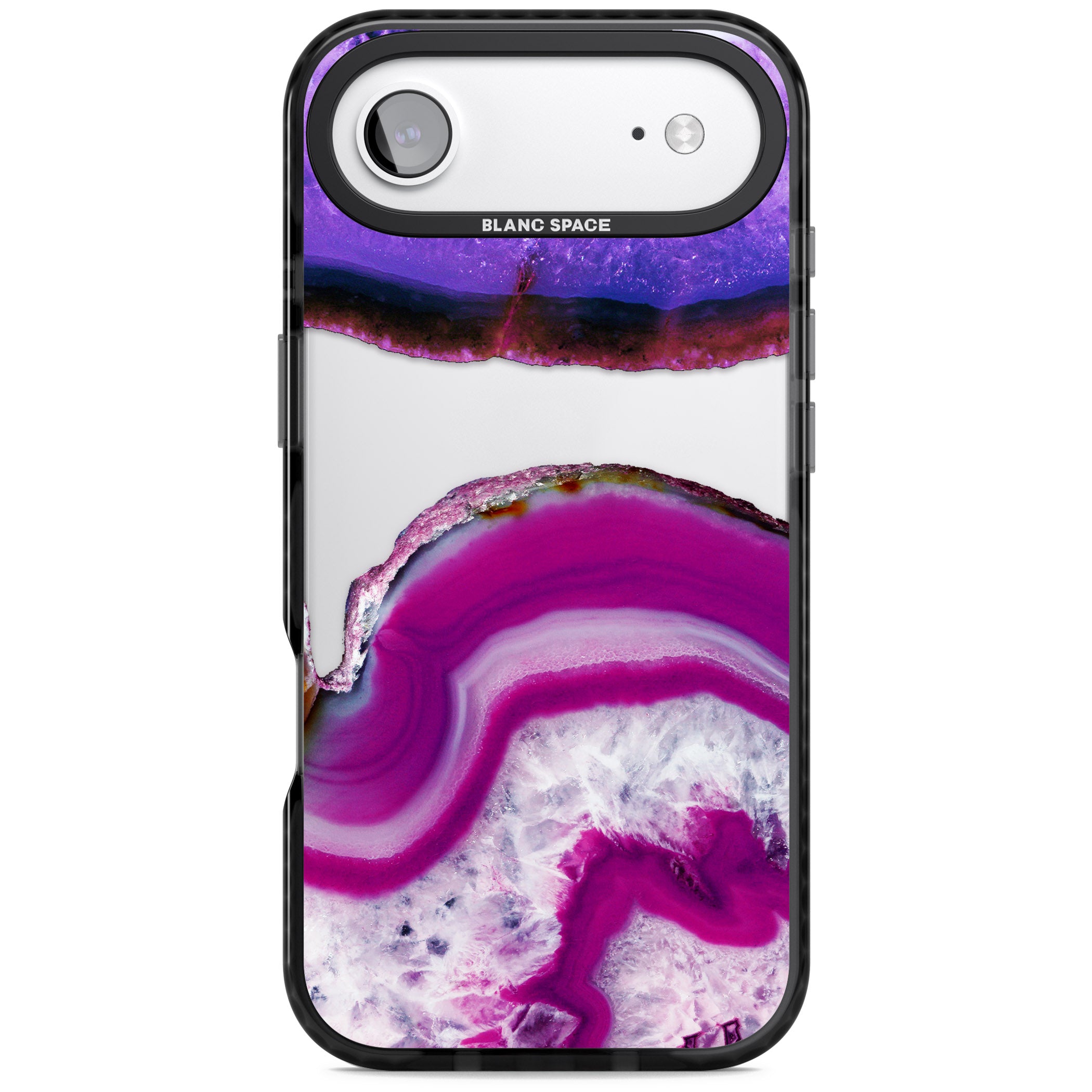 Amethyst Crystal Slice iPhone 17 Air Impact Black Phone Case