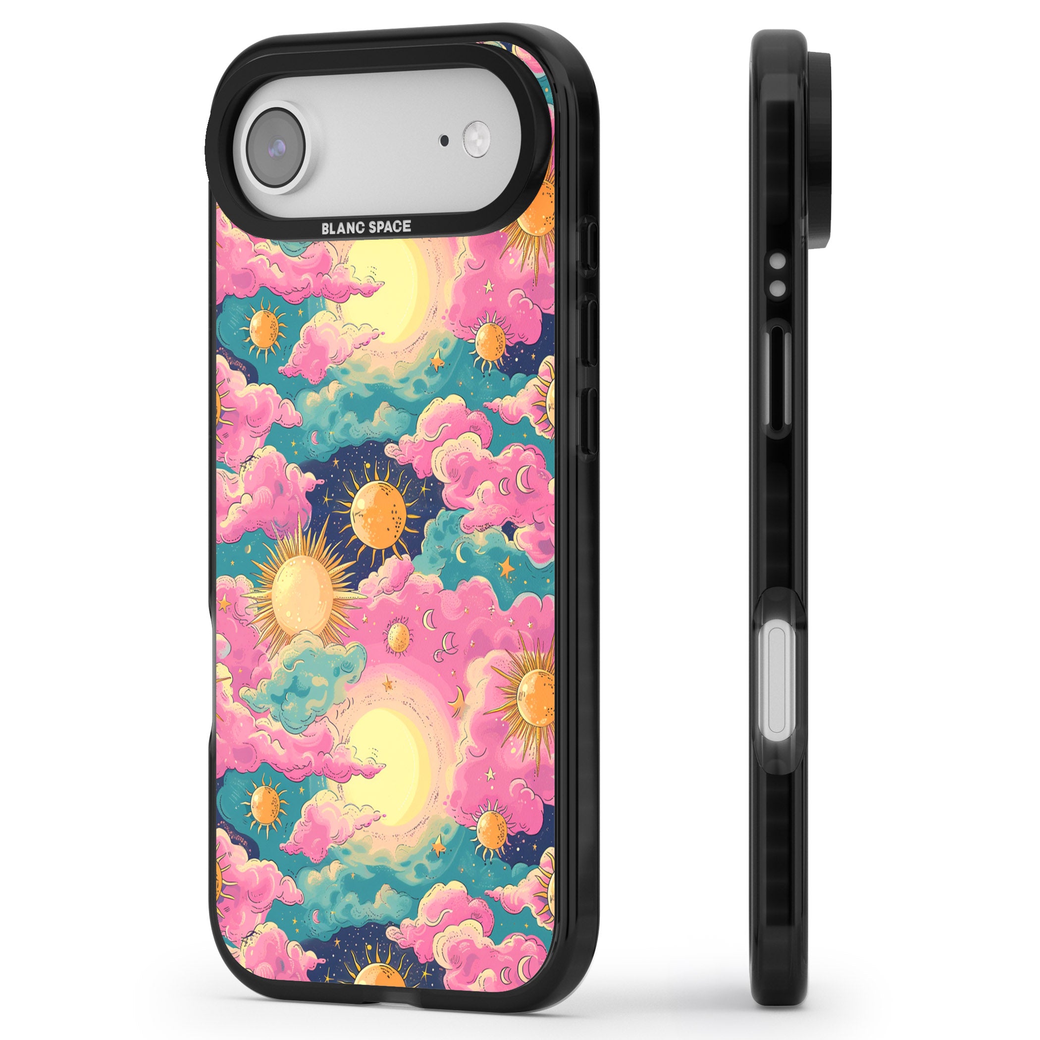 Starlight Clouds iPhone 17 Air Impact Black Phone Case Side Profile
