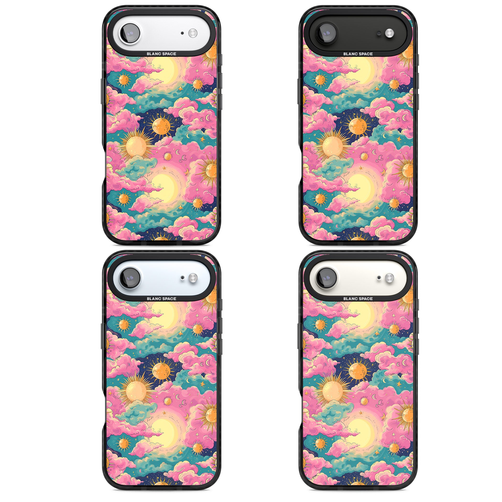 Starlight Clouds iPhone 17 Air Impact Black Phone Case APT Impact Protection