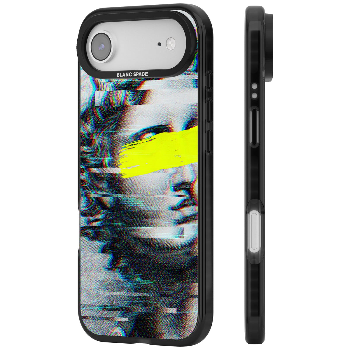 Glitched Fragment iPhone Air Impact Black Phone Case side