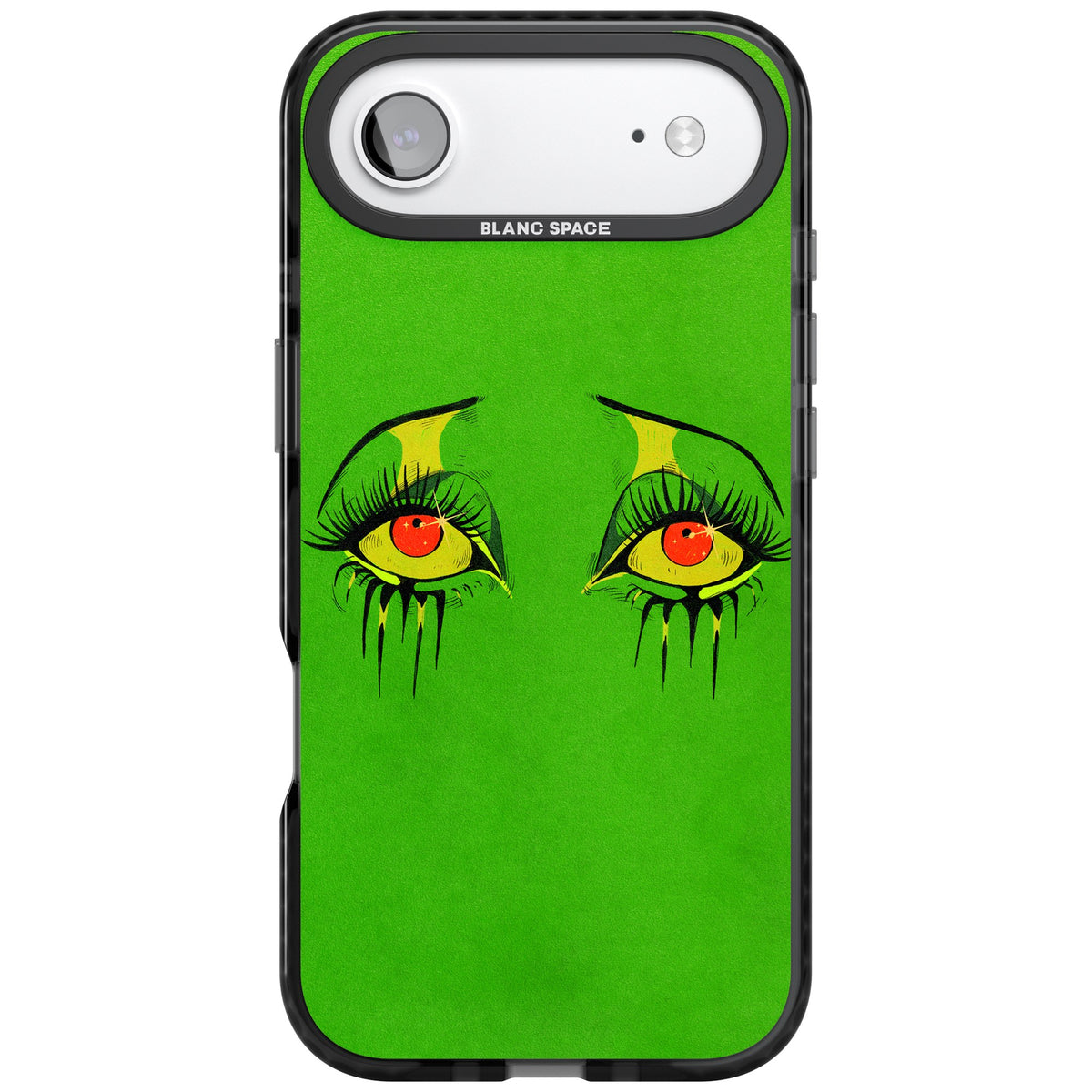 Green Enchanted Eyes iPhone Air Impact Black Phone Case front