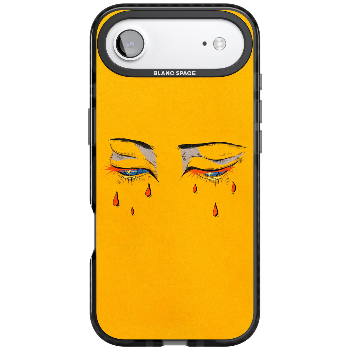 Yellow Tearful Eyes iPhone Air Impact Black Phone Case front