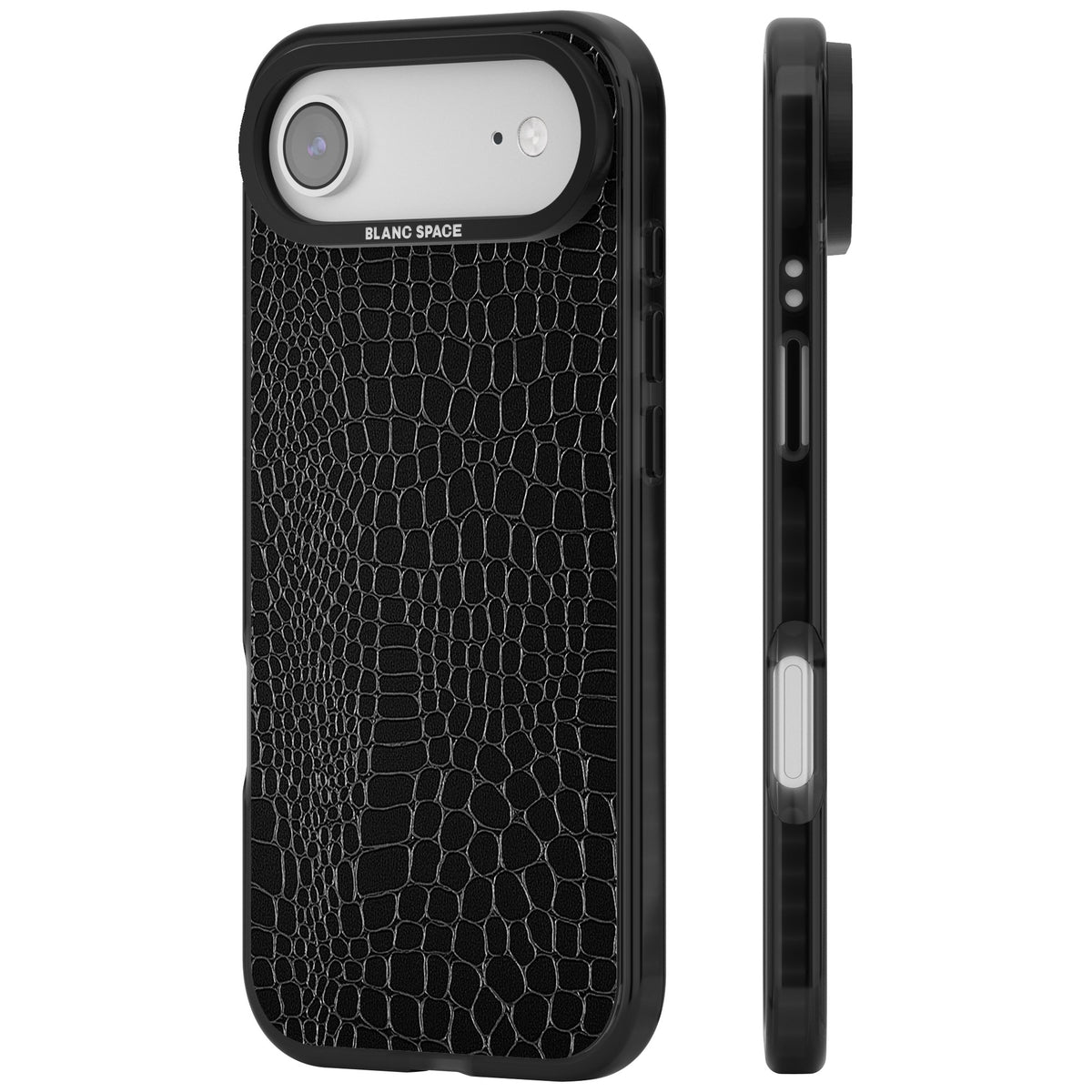 Black Snakeskin iPhone Air Impact Black Phone Case side