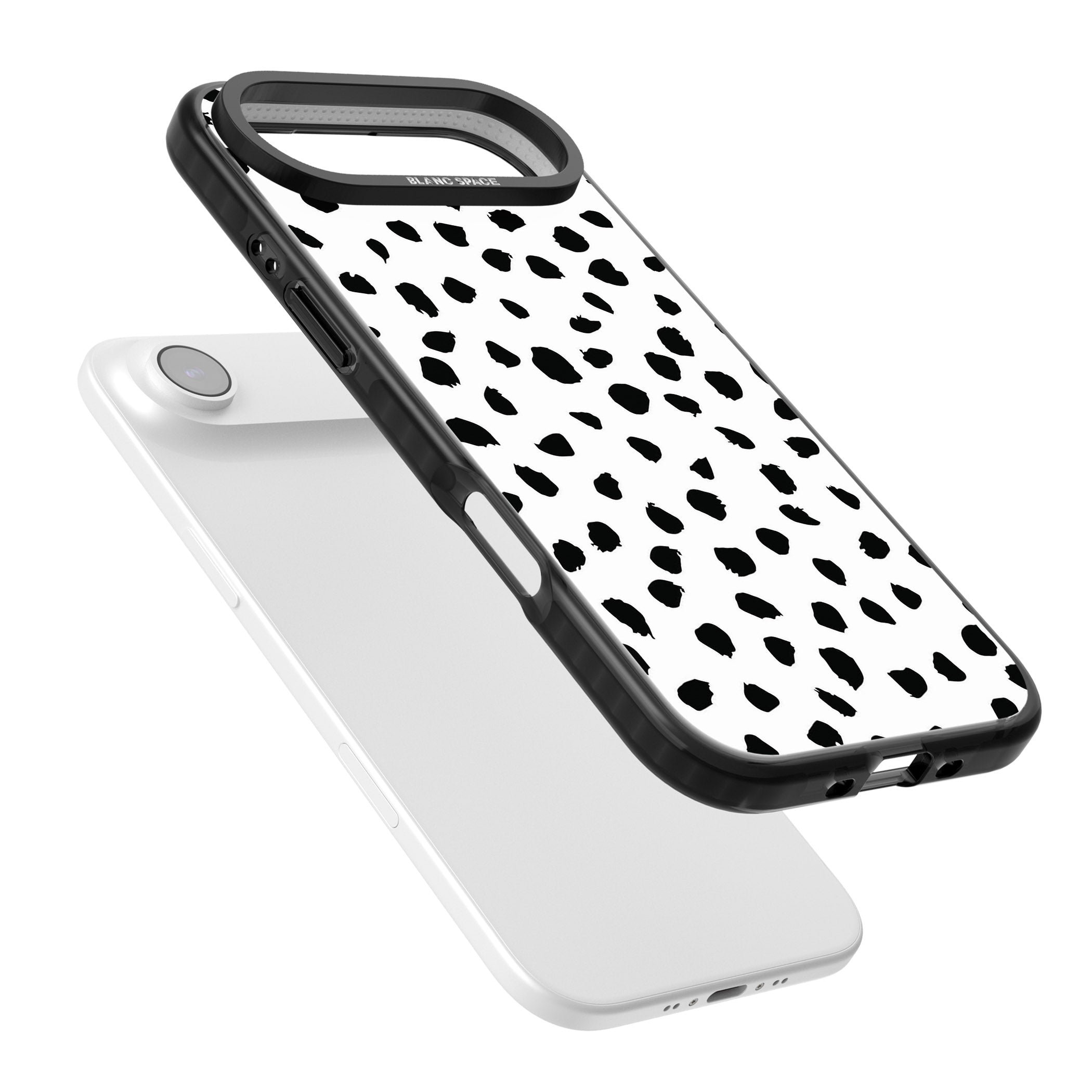 White Dalmatian Print iPhone 17 Air Impact Black Phone Case Colours