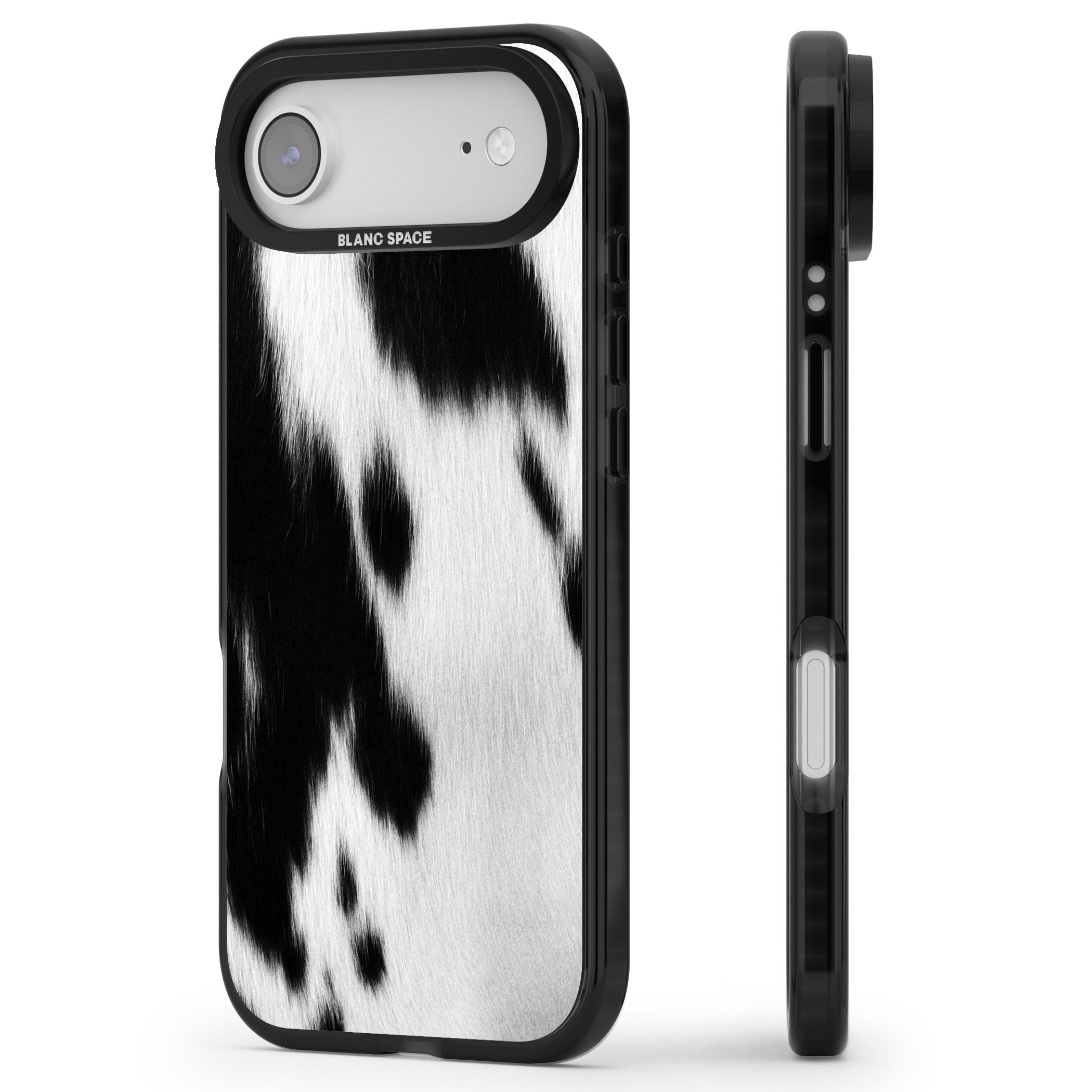 Designer Fashion Cowhide iPhone 17 Air Impact Black Phone Case Side Profile