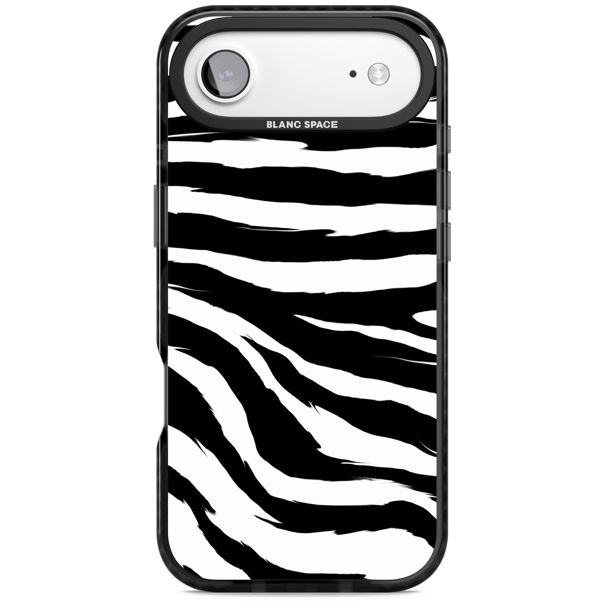 Black Zebra Print iPhone 17 Air Impact Black Phone Case
