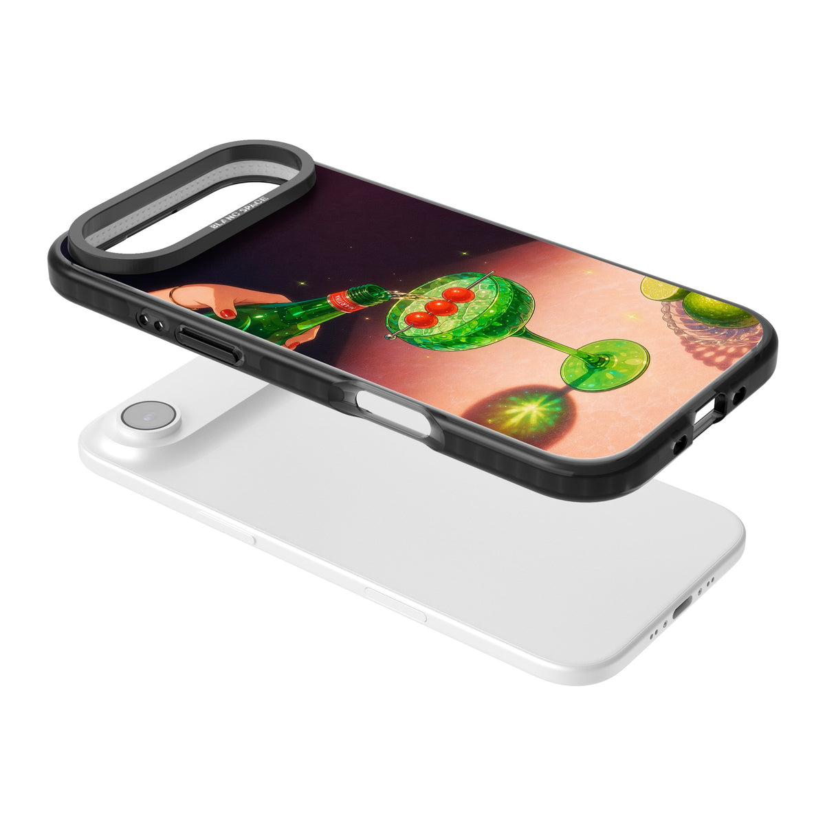 Absinthe Hour iPhone Air Impact Black Phone Case angled