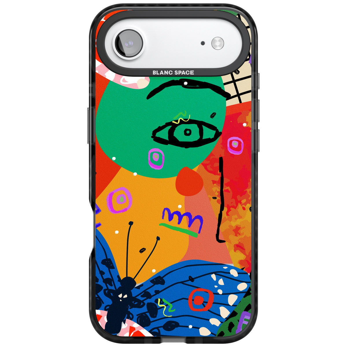 Abstract Butterfly iPhone Air Impact Black Phone Case front