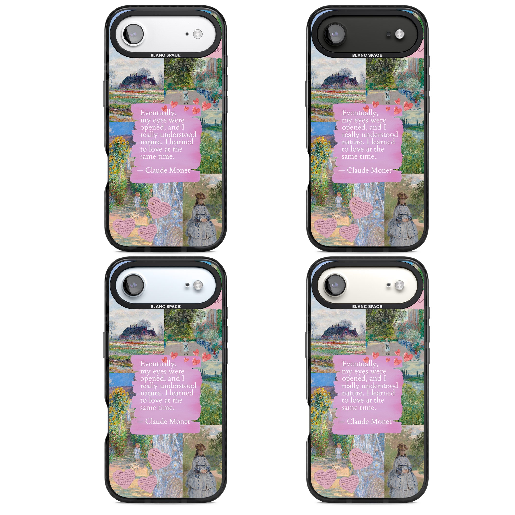 Monet 'Eyes Were Opened' Collage iPhone 17 Air Impact Black Phone Case APT Impact Protection