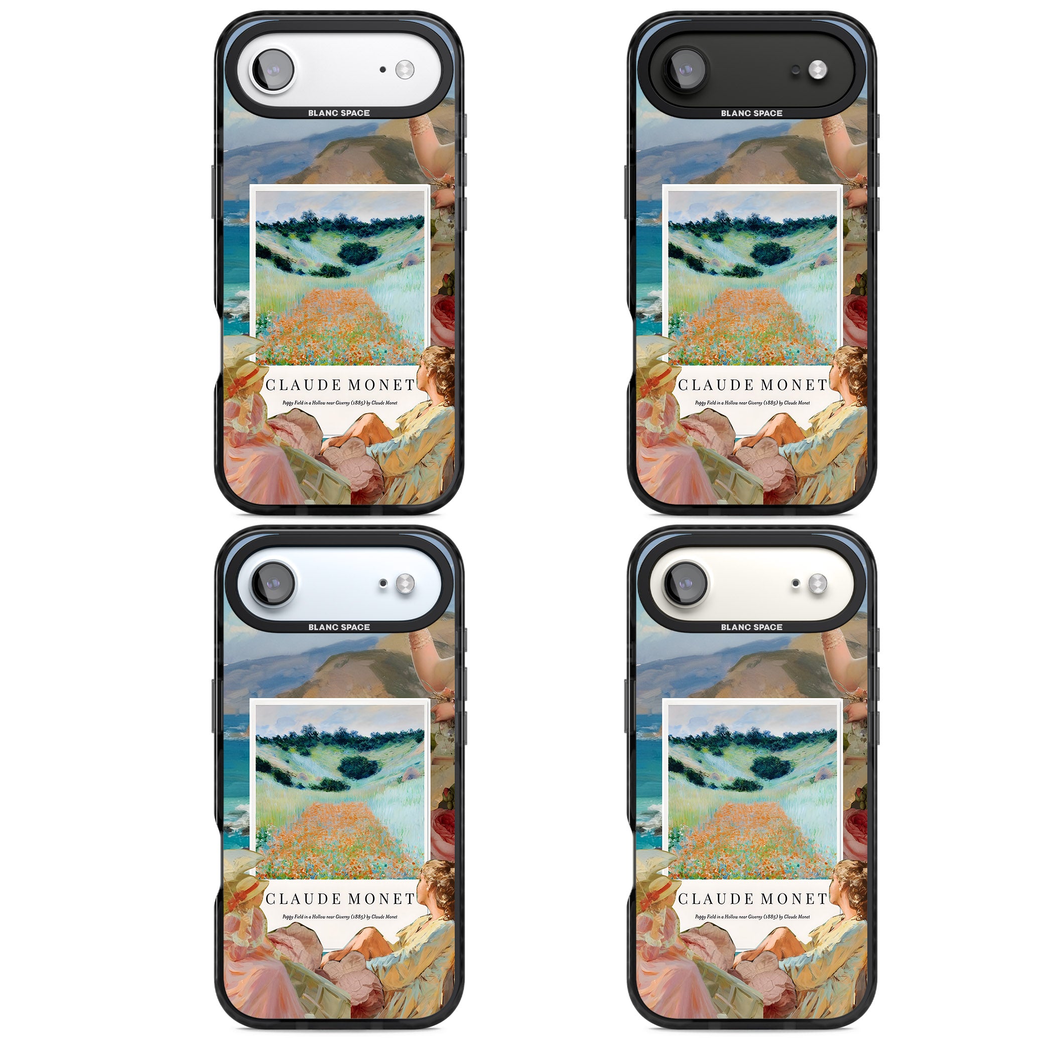 Monet Poppy Field iPhone 17 Air Impact Black Phone Case APT Impact Protection
