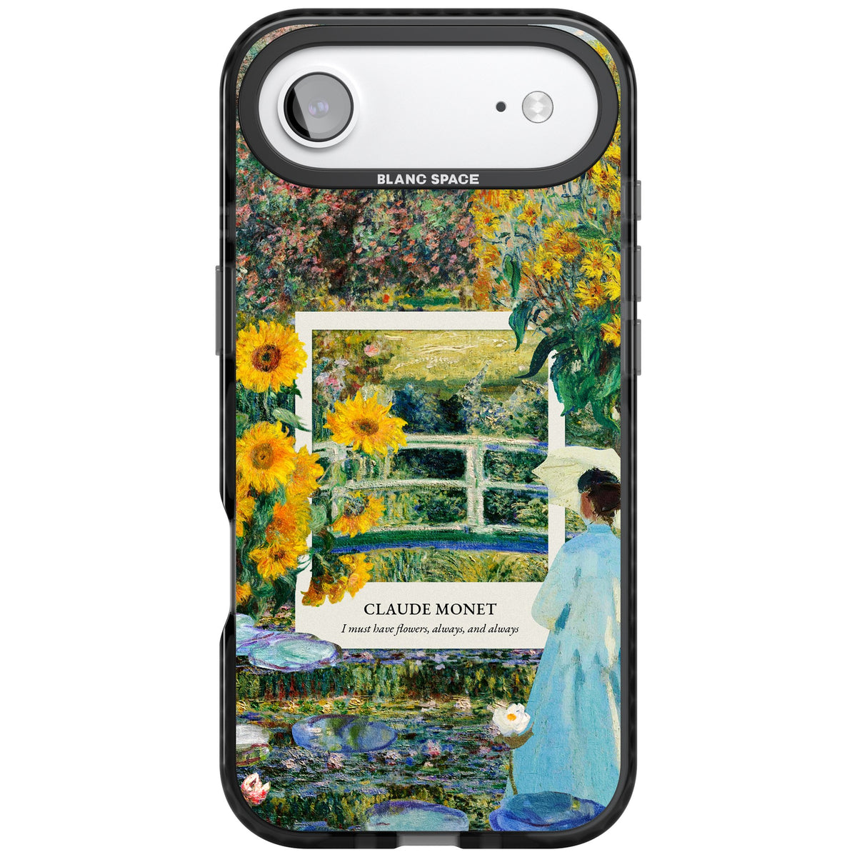 Monet Garden Bridge iPhone Air Impact Black Phone Case front