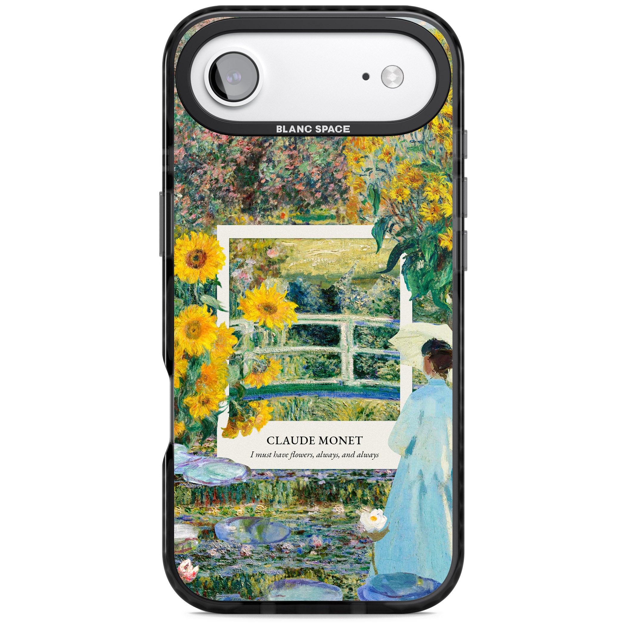 Monet Garden Bridge iPhone 17 Air Impact Black Phone Case