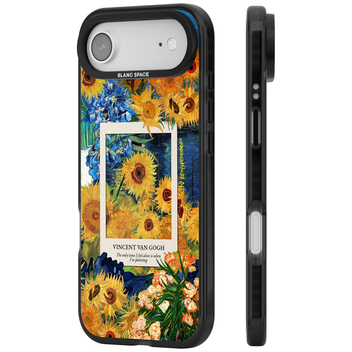 Van Gogh Sunflowers iPhone Air Impact Black Phone Case side