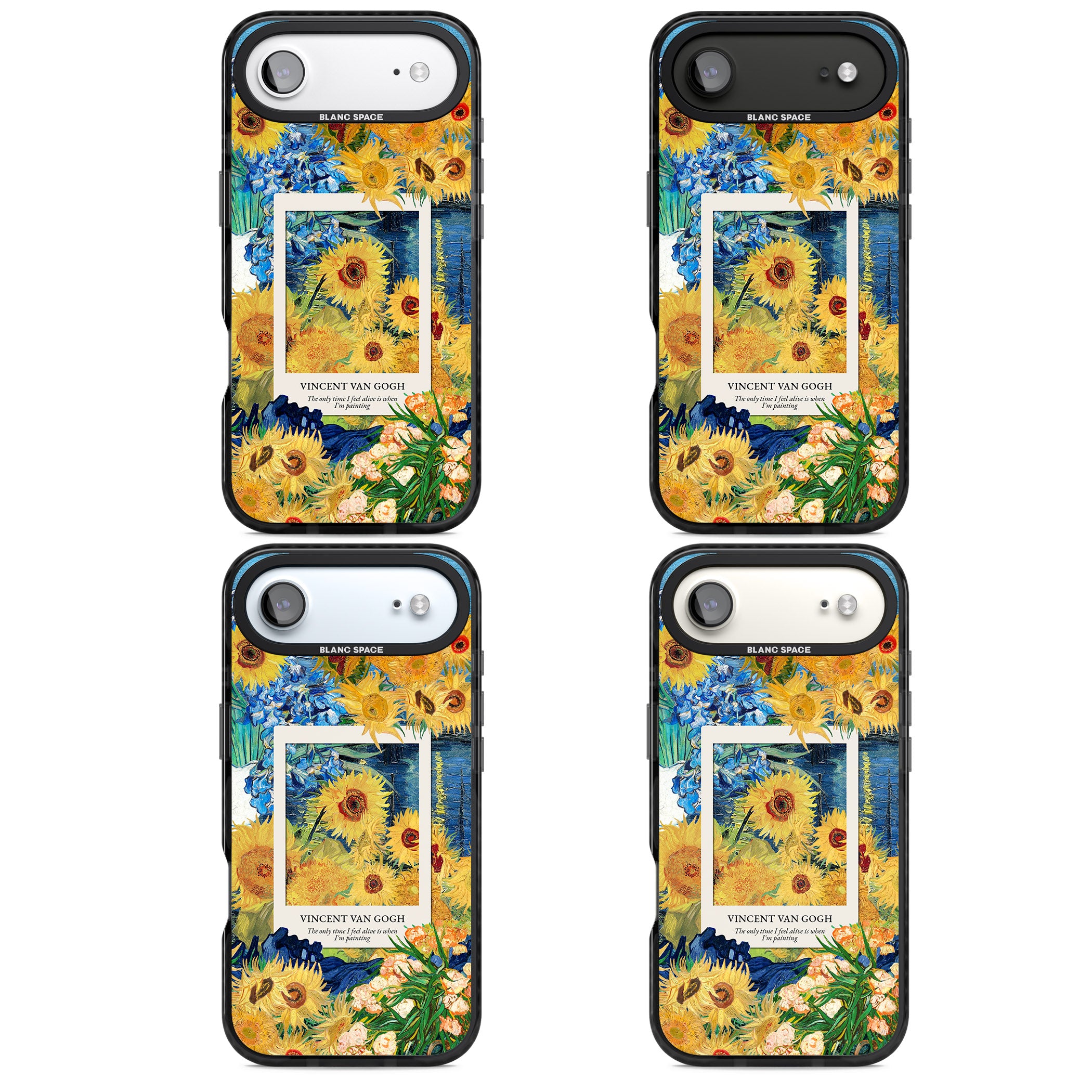 Van Gogh Sunflowers iPhone 17 Air Impact Black Phone Case APT Impact Protection