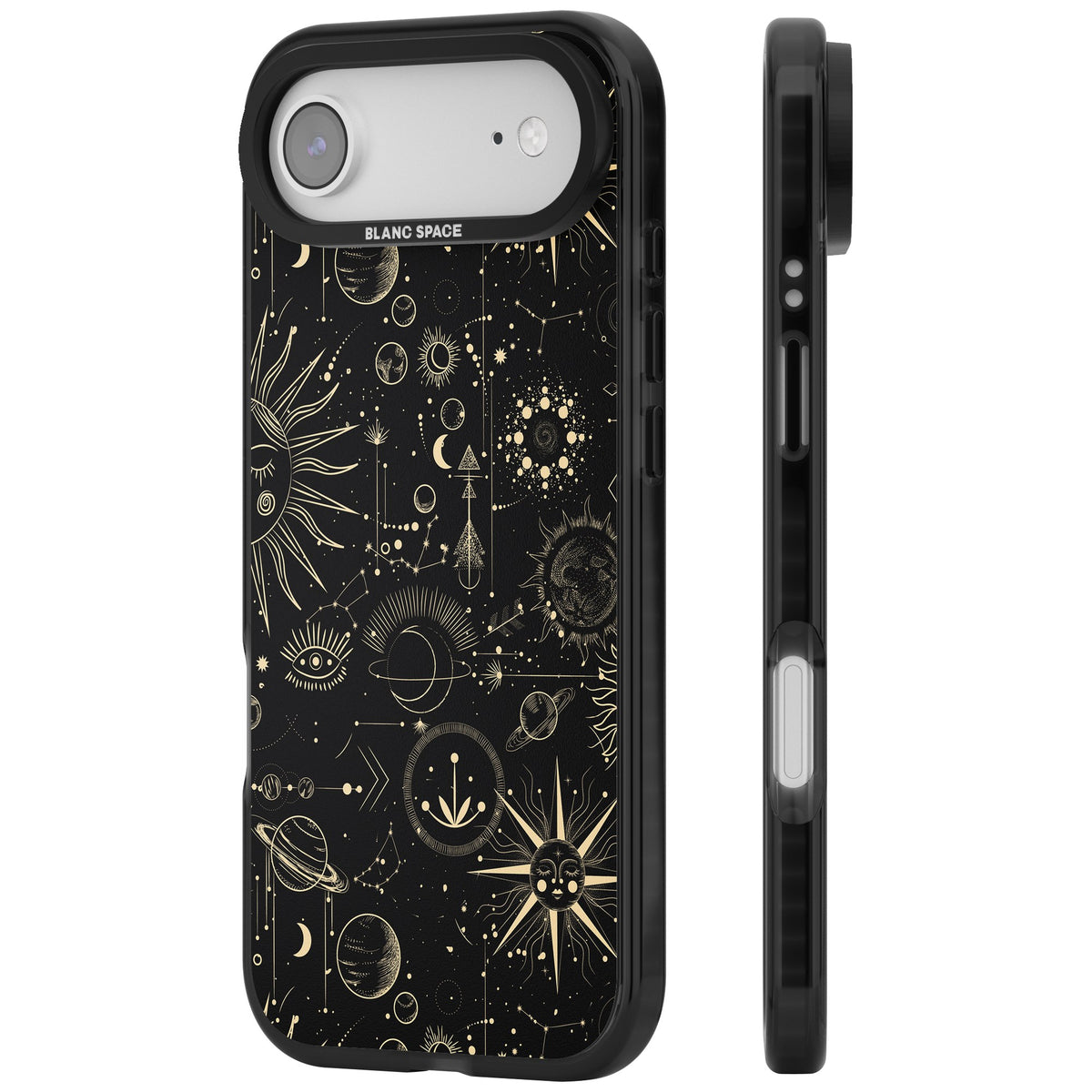 Cosmic Suns And Planets iPhone Air Impact Black Phone Case side
