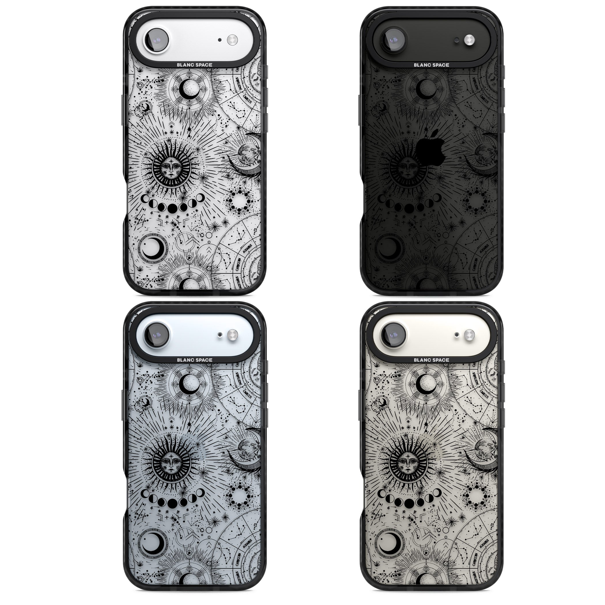 Suns & Zodiac Solar Chart iPhone 17 Air Impact Black Phone Case APT Impact Protection