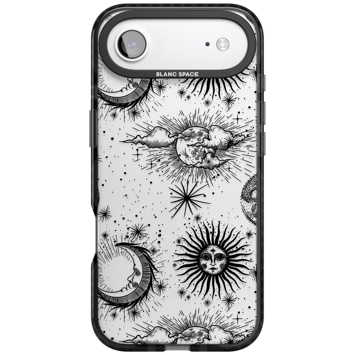 Suns, Moons & Clouds iPhone Air Impact Black Phone Case front