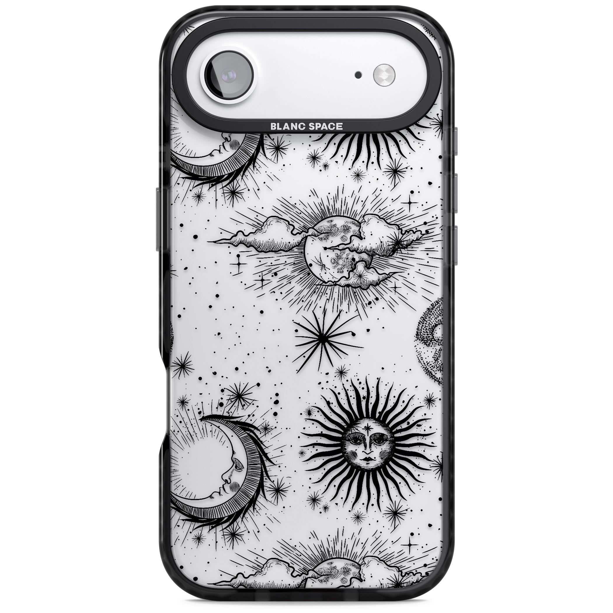 Suns, Moons & Clouds iPhone 17 Air Impact Black Phone Case
