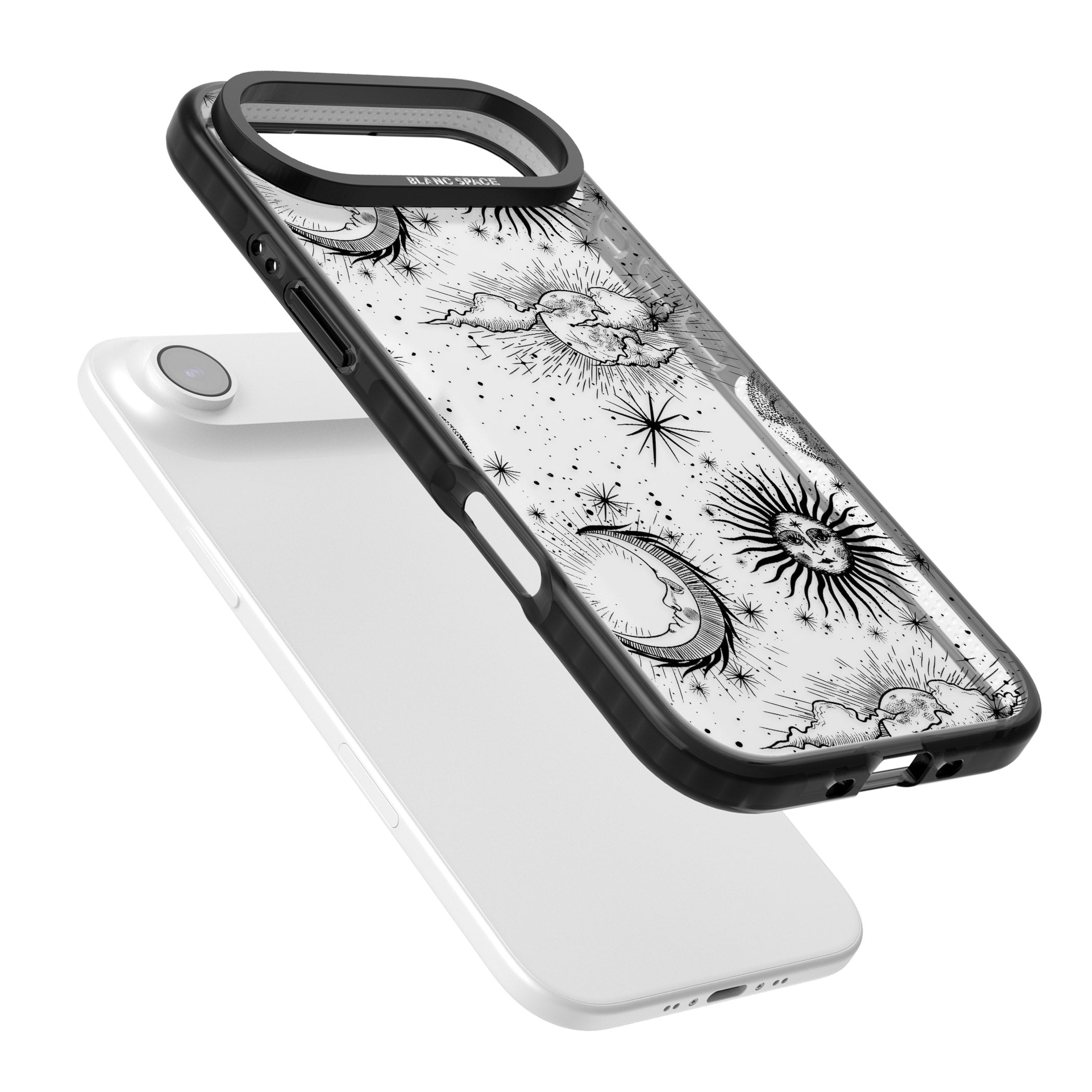 Suns, Moons & Clouds iPhone 17 Air Impact Black Phone Case Colours