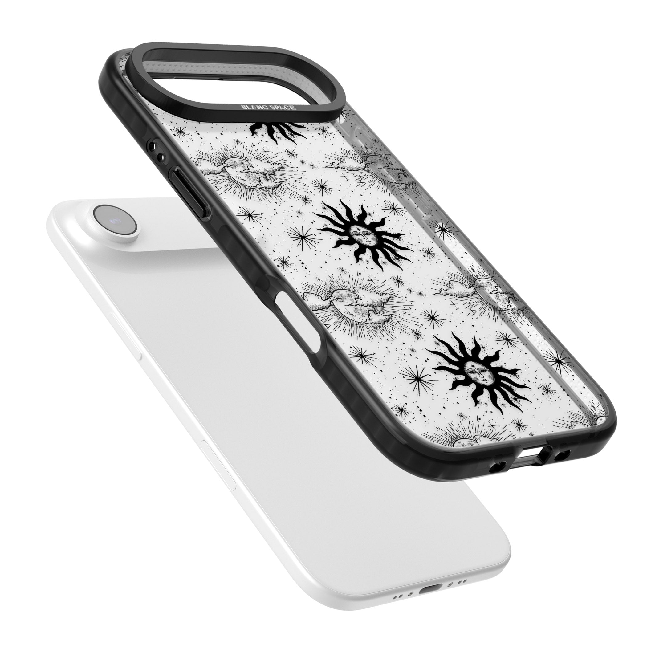 Vintage Sun & Moon iPhone 17 Air Impact Black Phone Case Colours