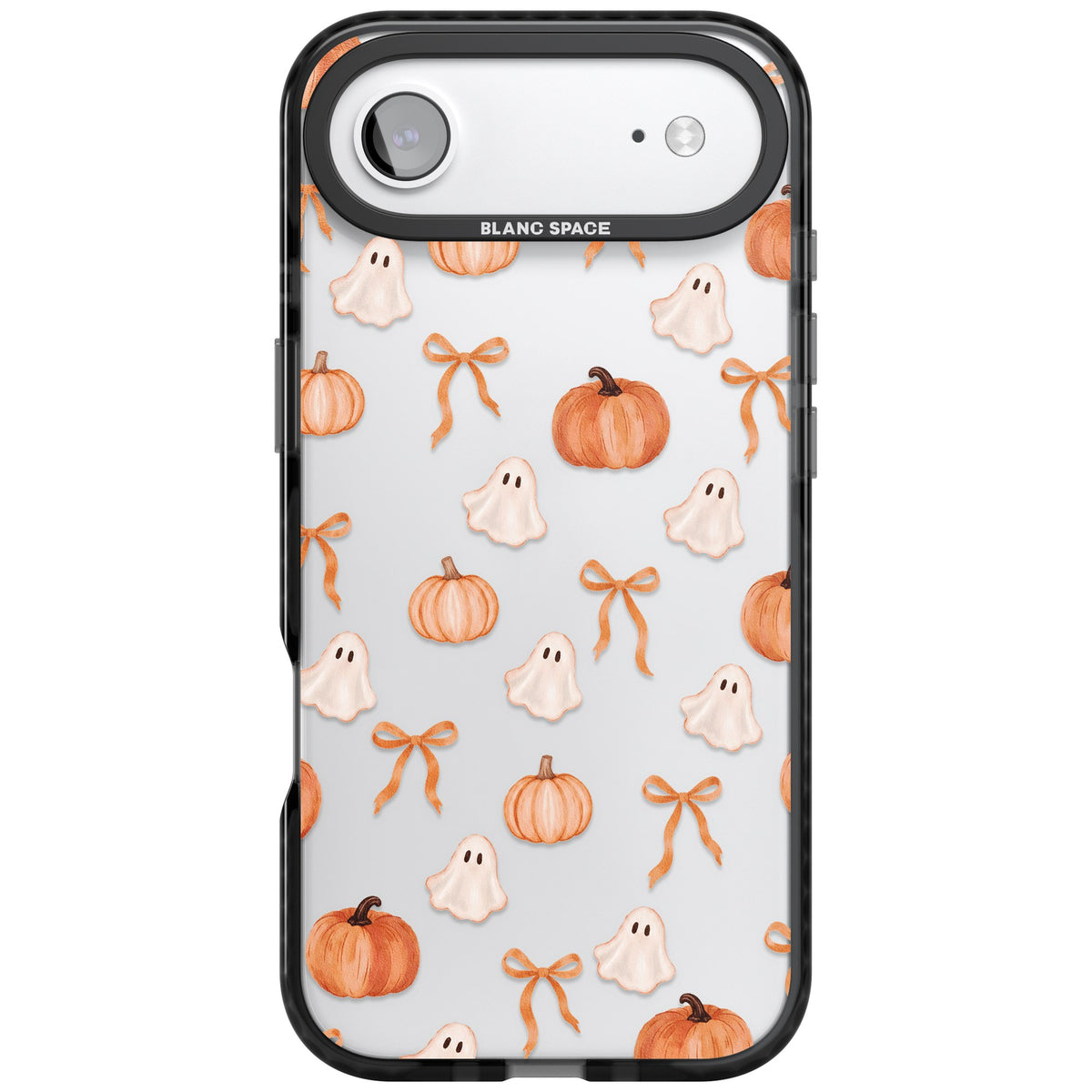 Bows, Ghosts & Pumpkins iPhone Air Impact Black Phone Case front