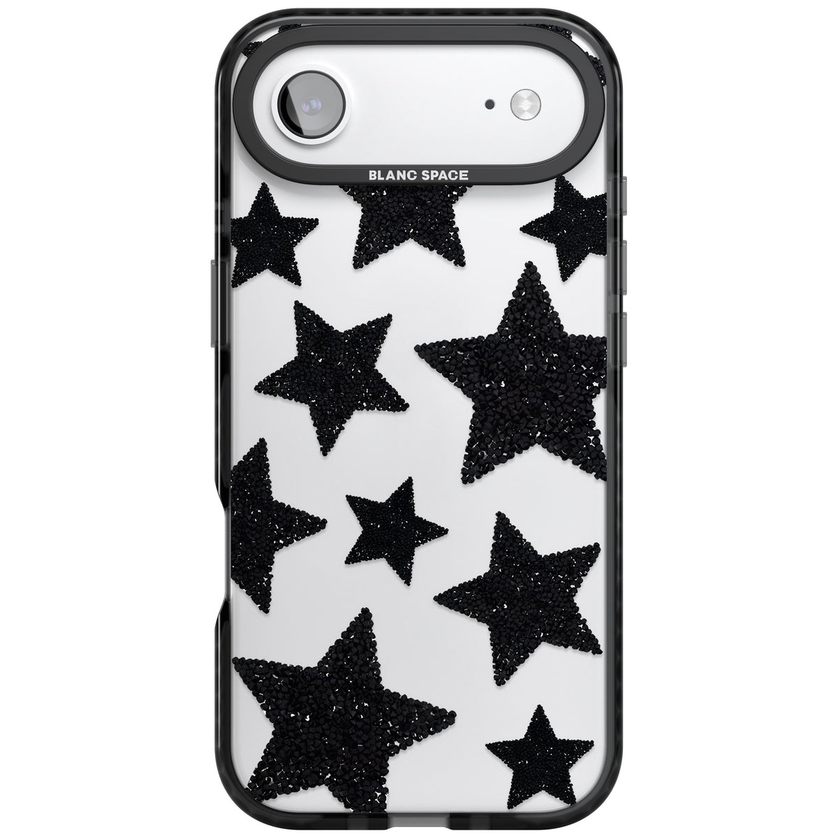 Beaded Black Stars iPhone Air Impact Black Phone Case front