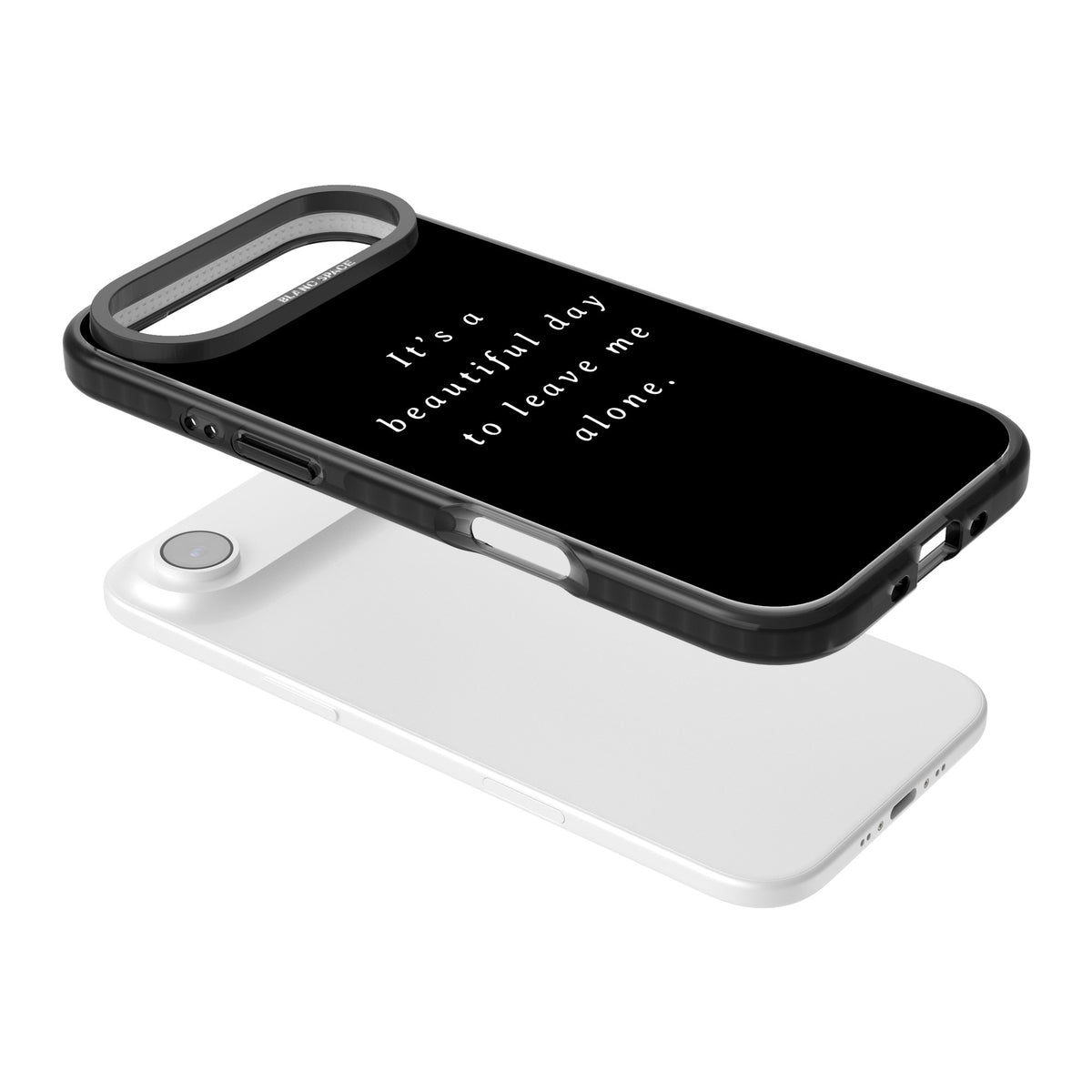 Beautiful Day Quote iPhone Air Impact Black Phone Case angled