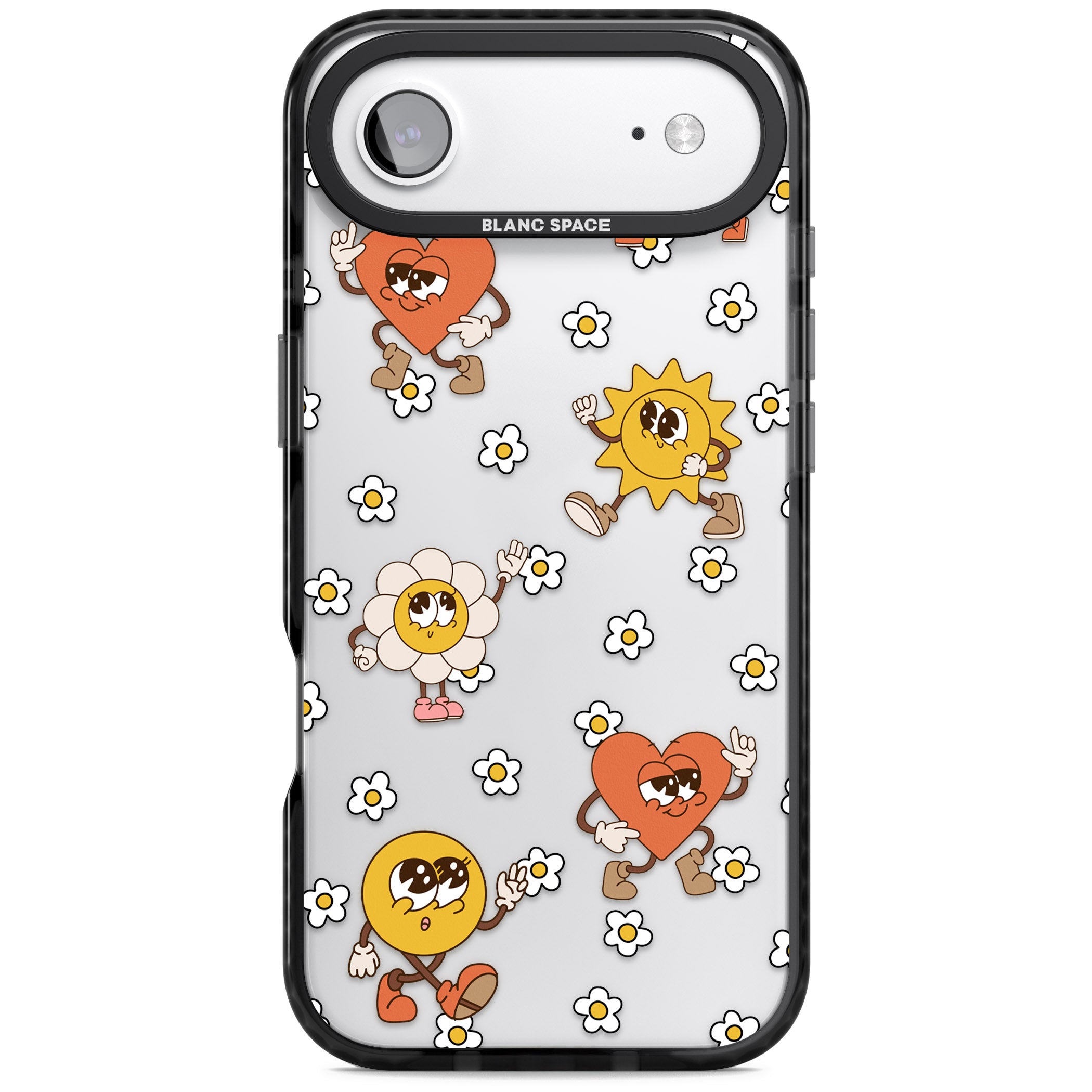Daisies & Friends iPhone 17 Air Impact Black Phone Case