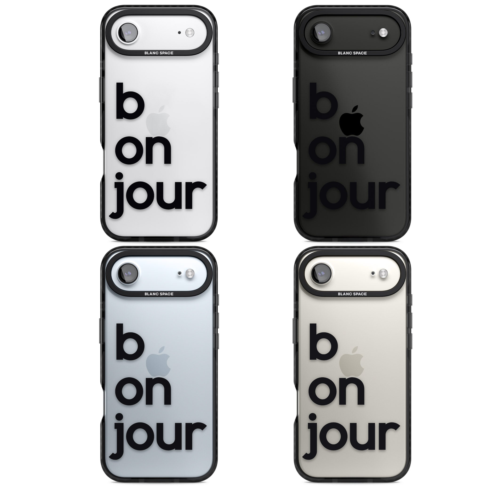 Bonjour iPhone 17 Air Impact Black Phone Case APT Impact Protection