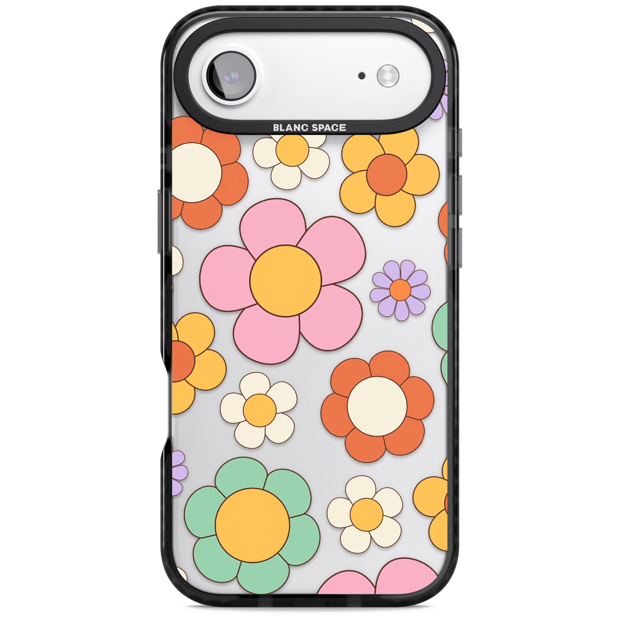 Groovy Blossoms iPhone 17 Air Impact Black Phone Case