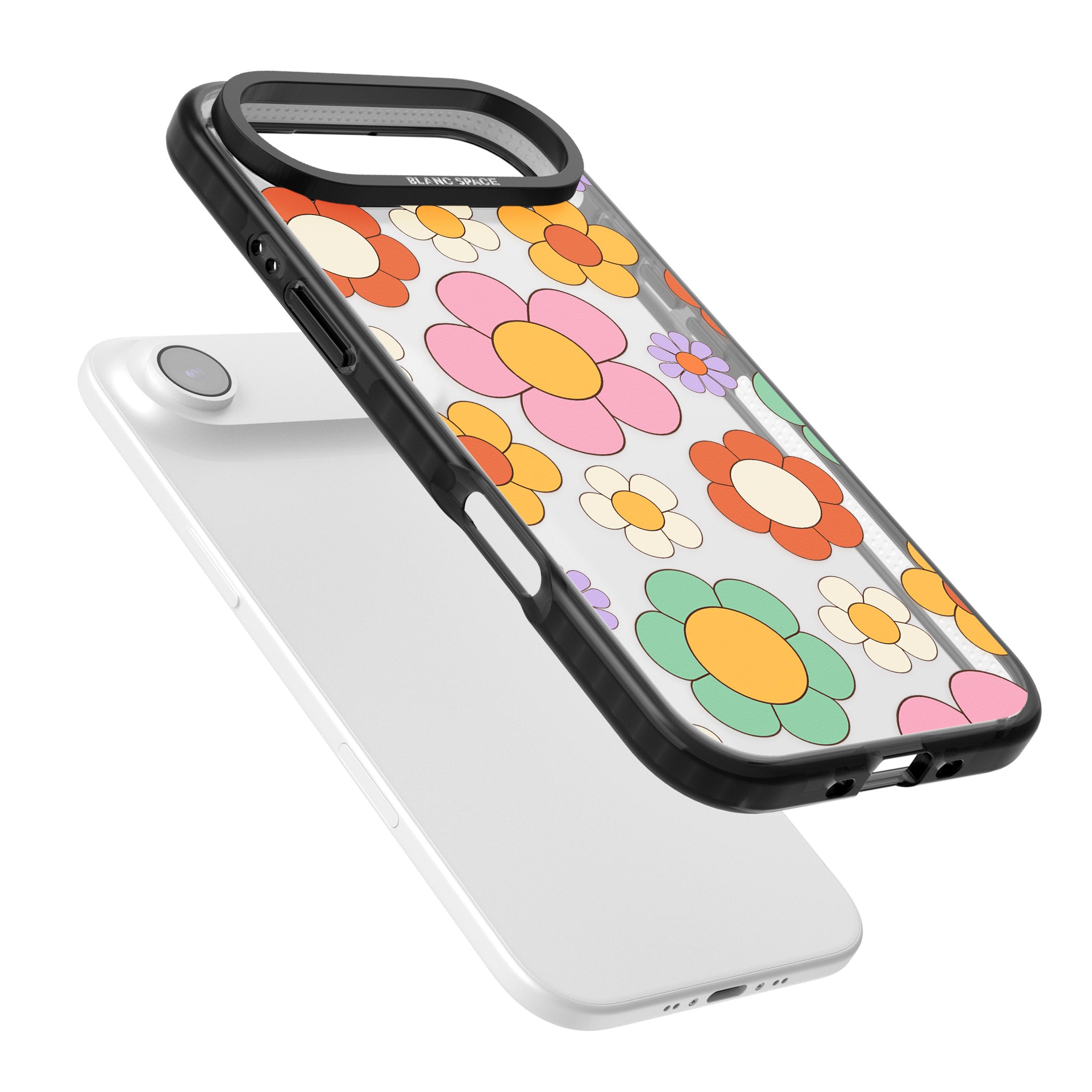 Groovy Blossoms iPhone 17 Air Impact Black Phone Case Colours