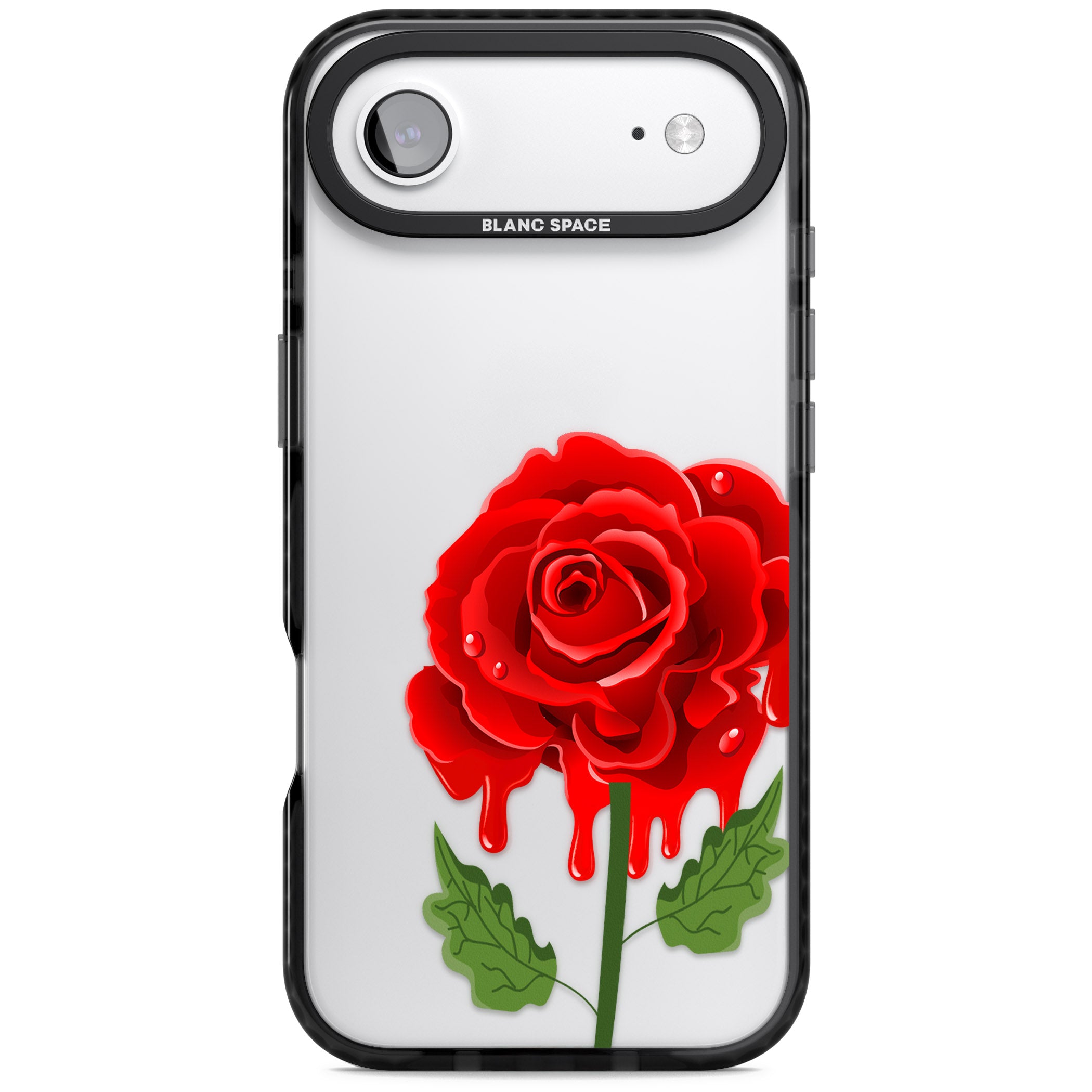 Melting Rose iPhone 17 Air Impact Black Phone Case