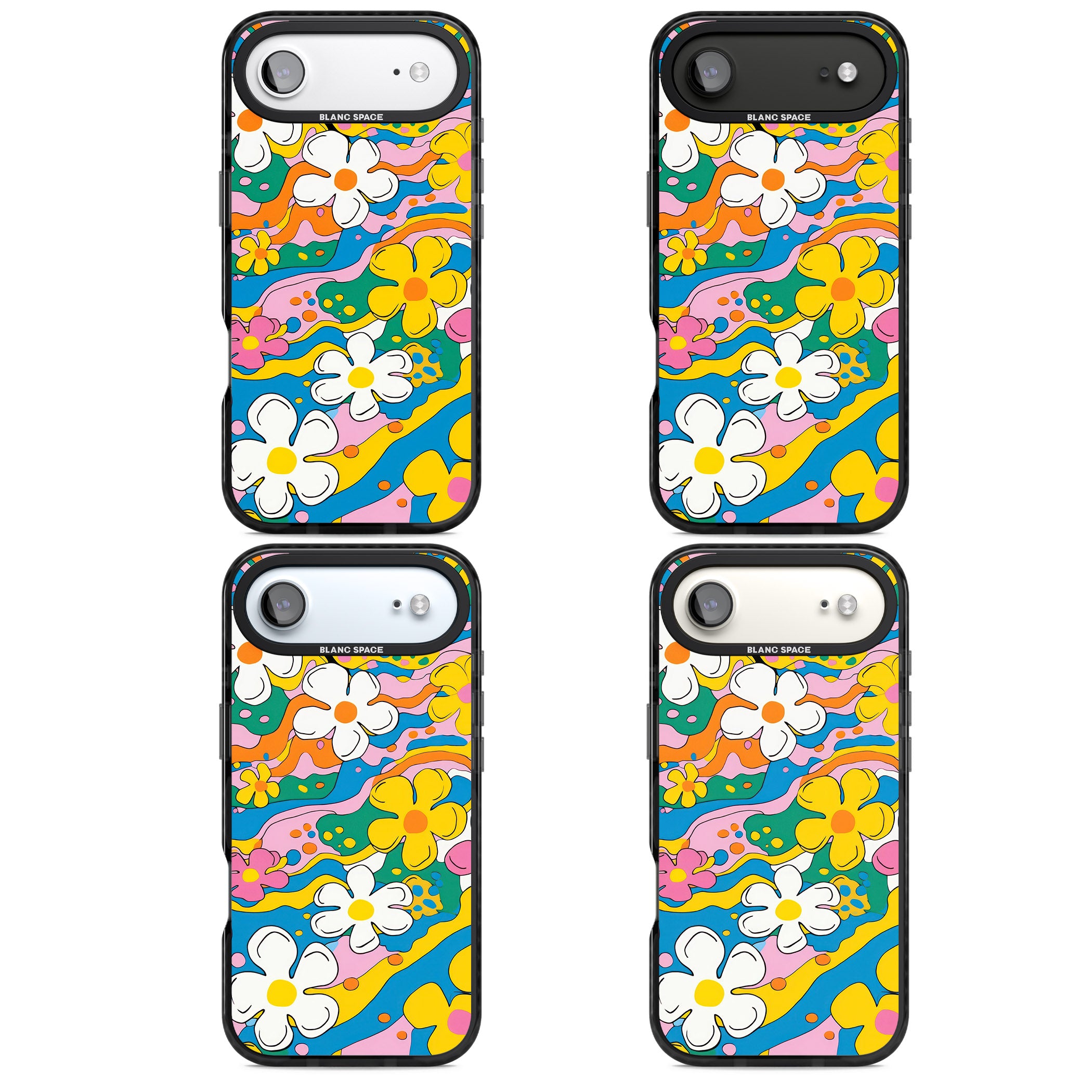 Vibrant Bloom iPhone 17 Air Impact Black Phone Case APT Impact Protection