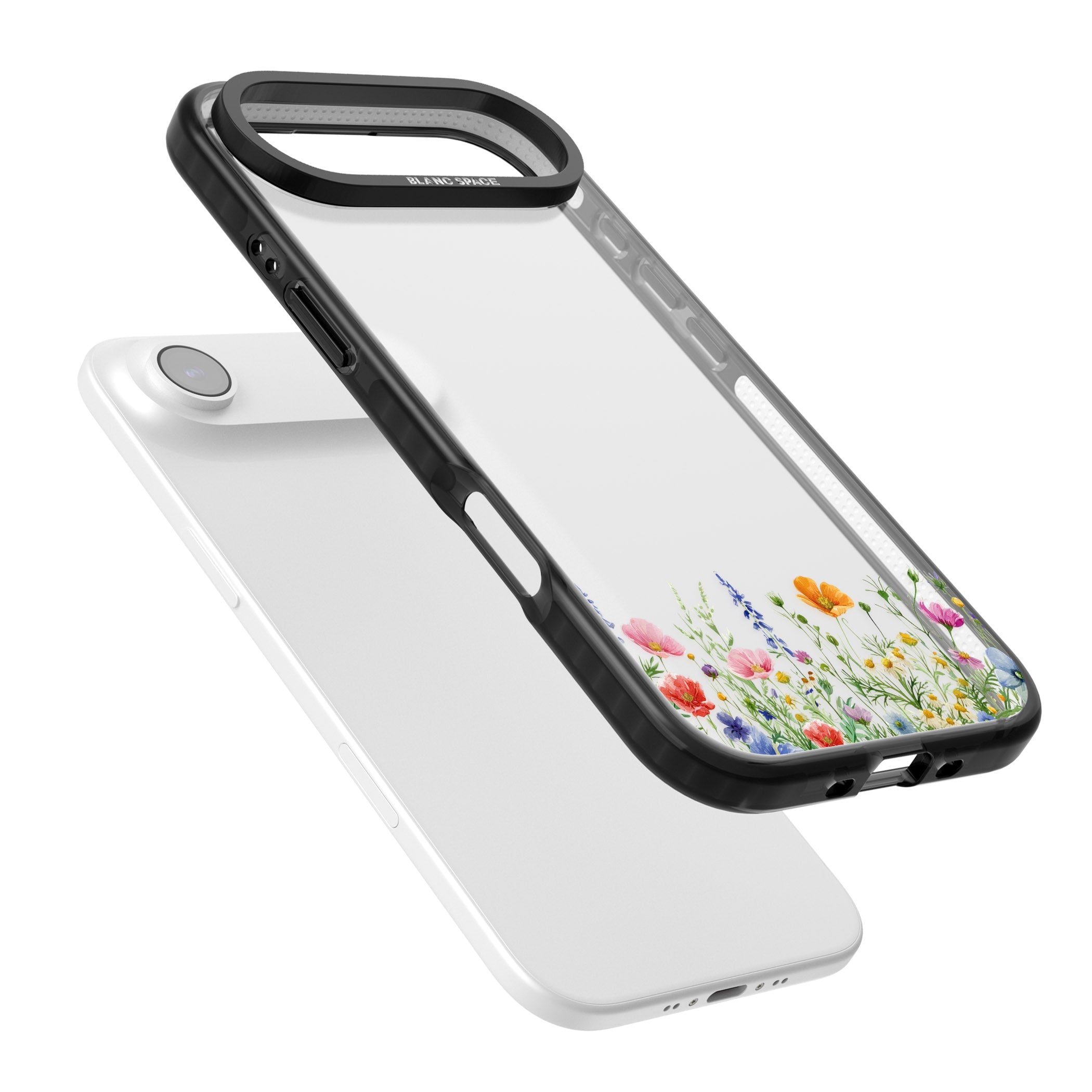 Minimal Wildflowers iPhone 17 Air Impact Black Phone Case Colours