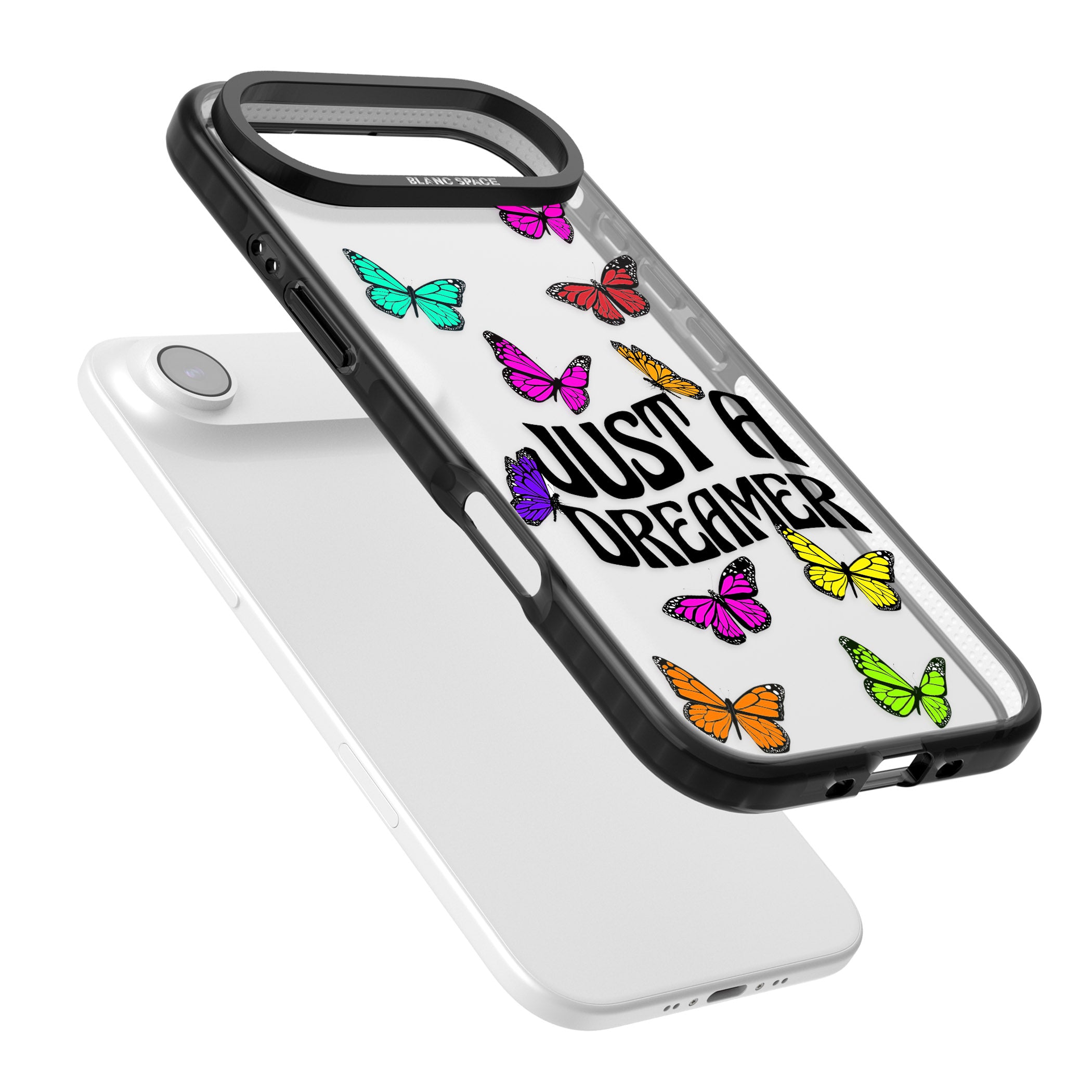 Just A Dreamer Butterfly iPhone 17 Air Impact Black Phone Case Colours