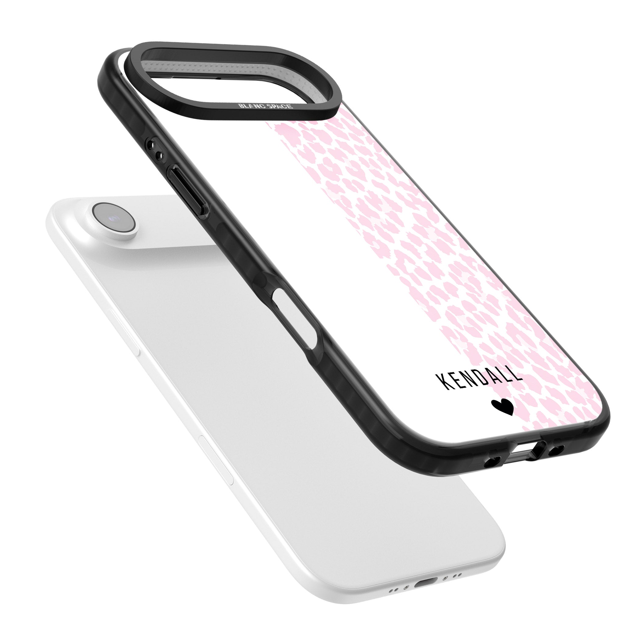 Personalised Pink Leopard iPhone 17 Air Impact Black Phone Case Colours