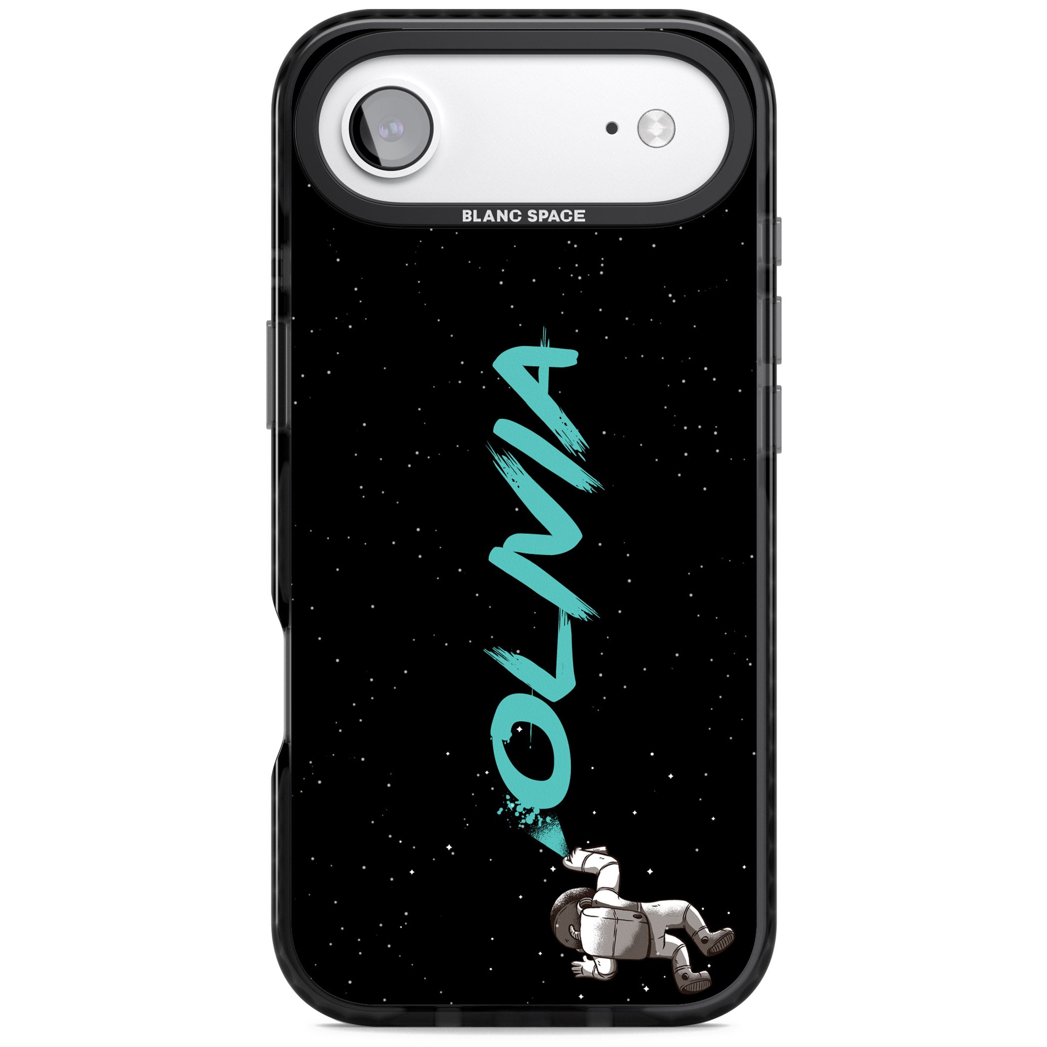 Personalised Astronaut Graffiti iPhone 17 Air Impact Black Phone Case
