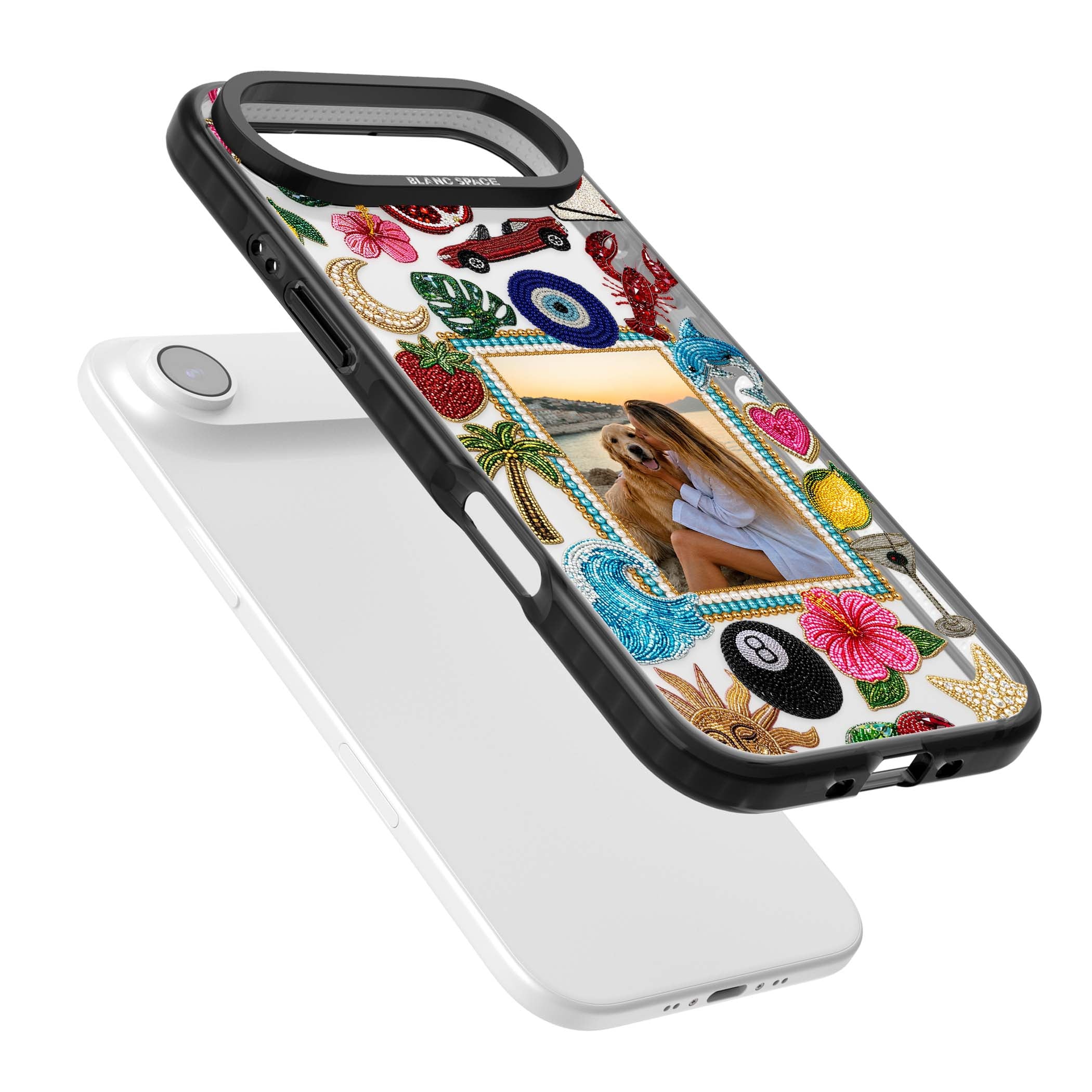 Beaded Photo coastal iPhone case | Clear Impact case for iPhone Air