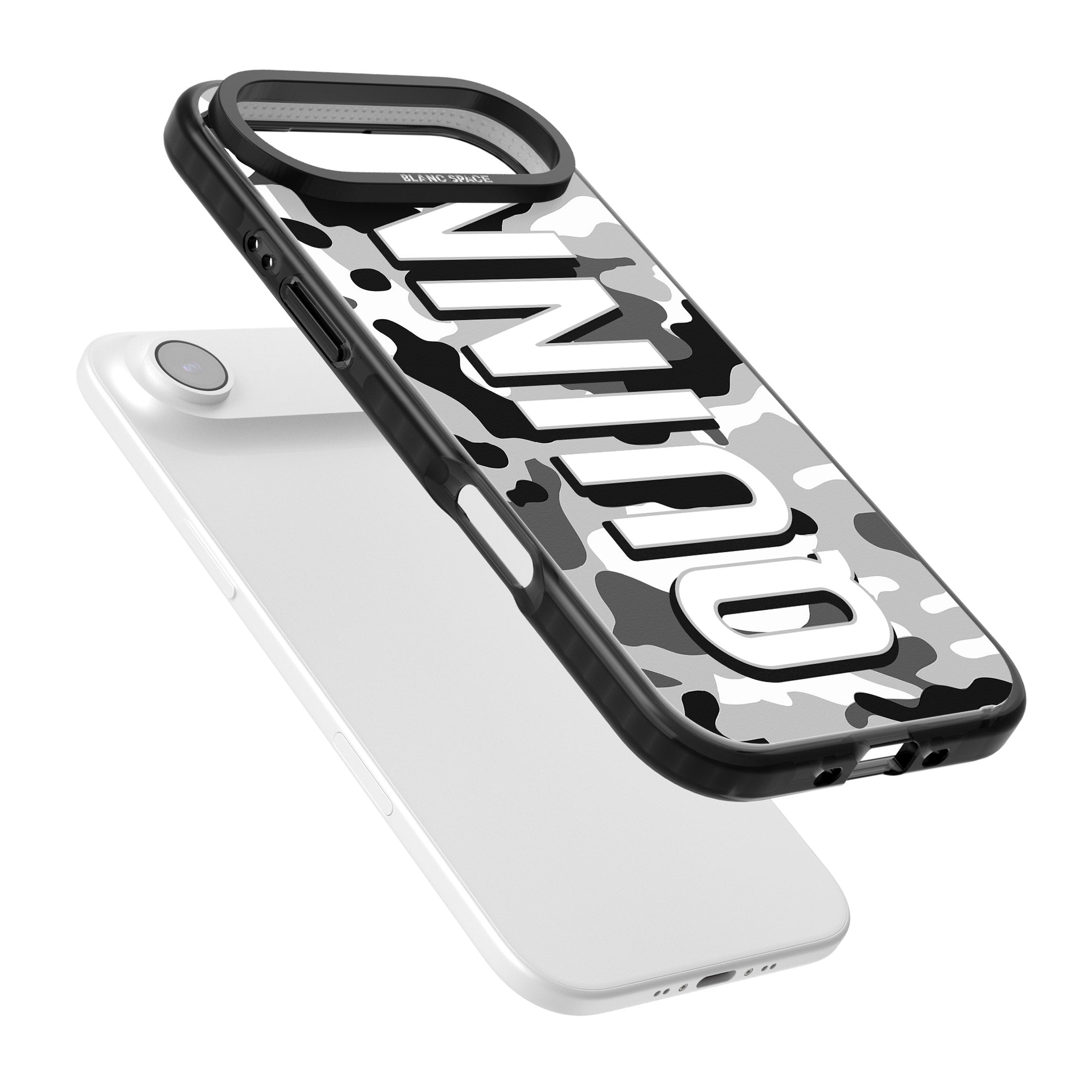 Personalised Greyscale Camo iPhone 17 Air Impact Black Phone Case Colours