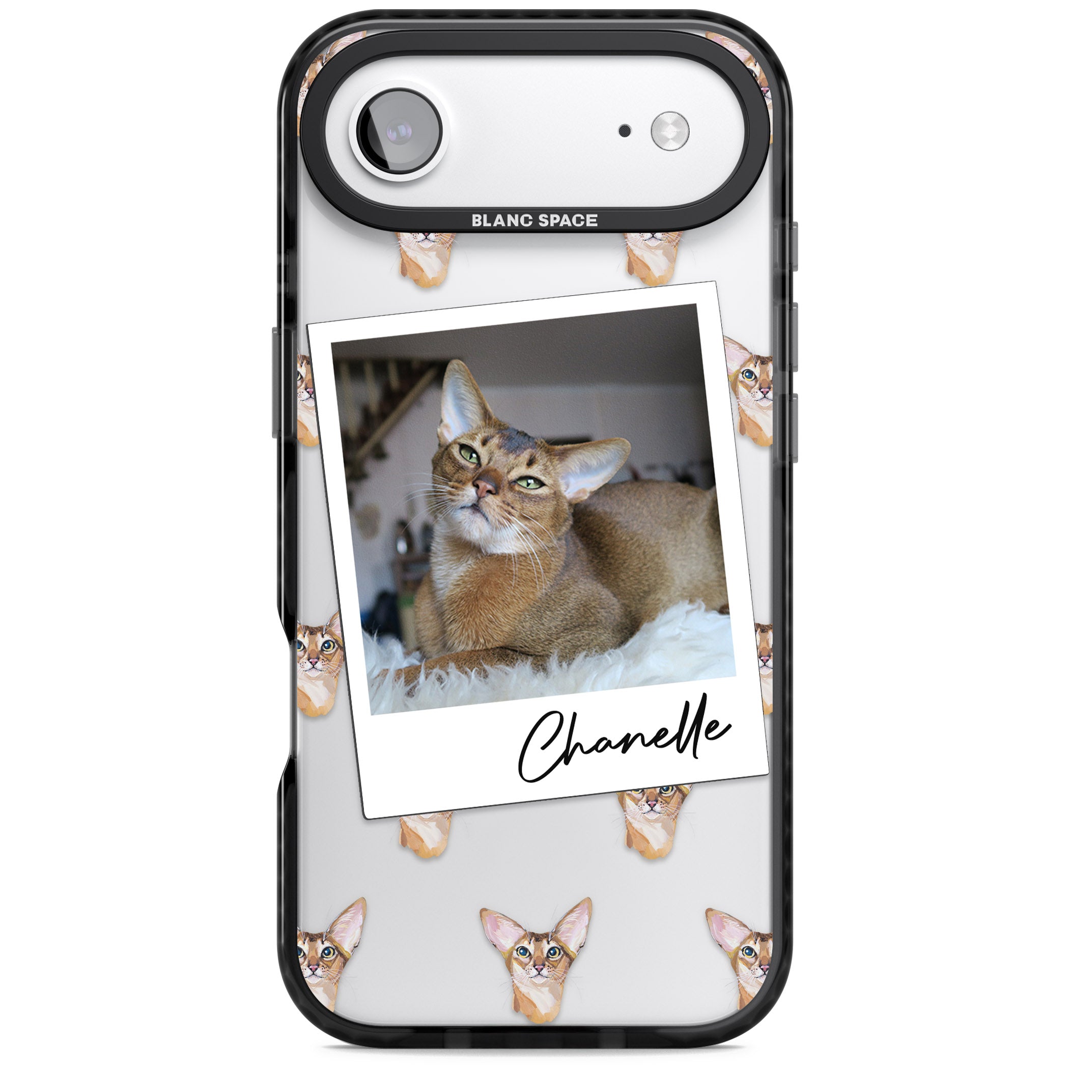 Personalised Abyssinian Cat Photo iPhone 17 Air Impact Black Phone Case