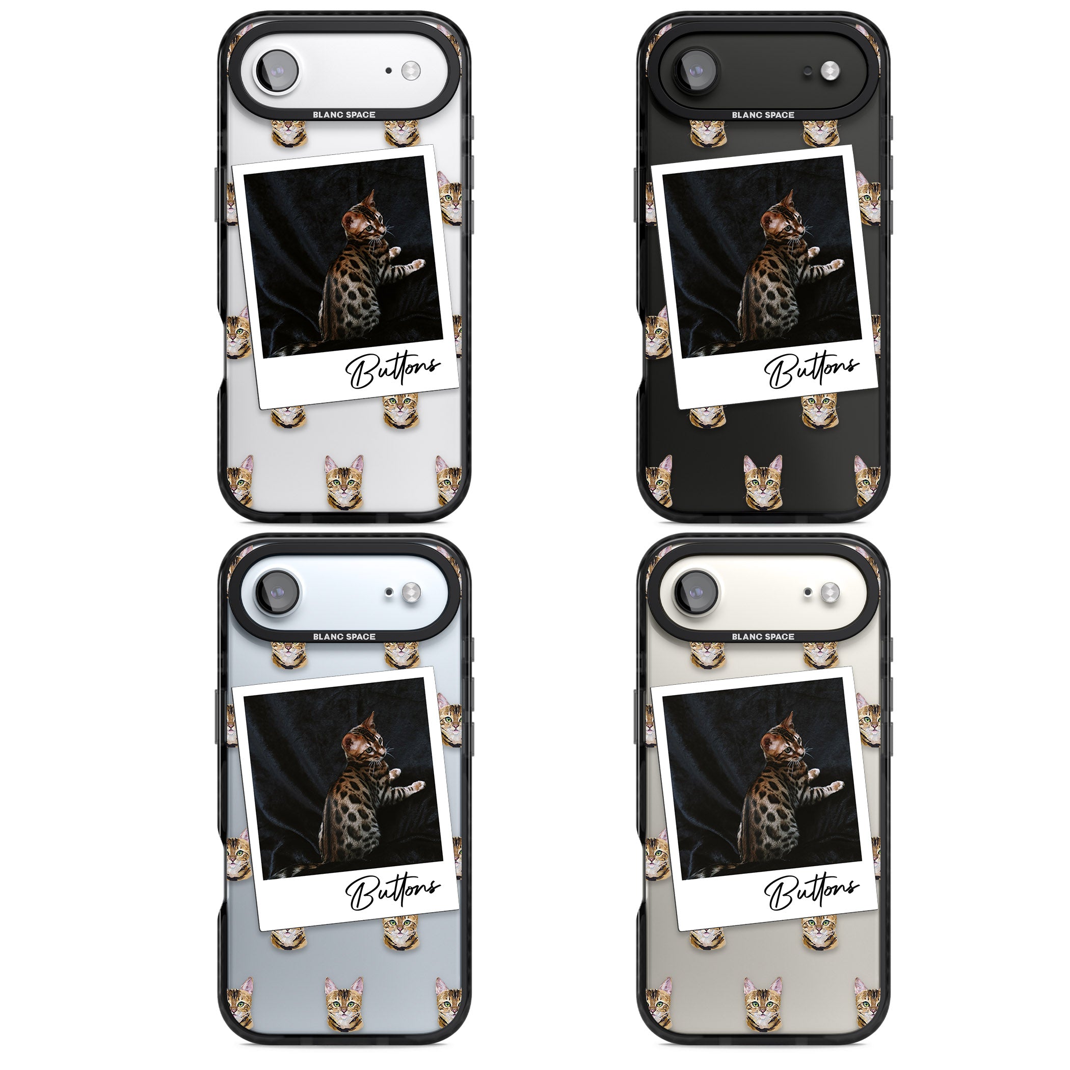 Personalised Bengal Cat Photo iPhone 17 Air Impact Black Phone Case APT Impact Protection