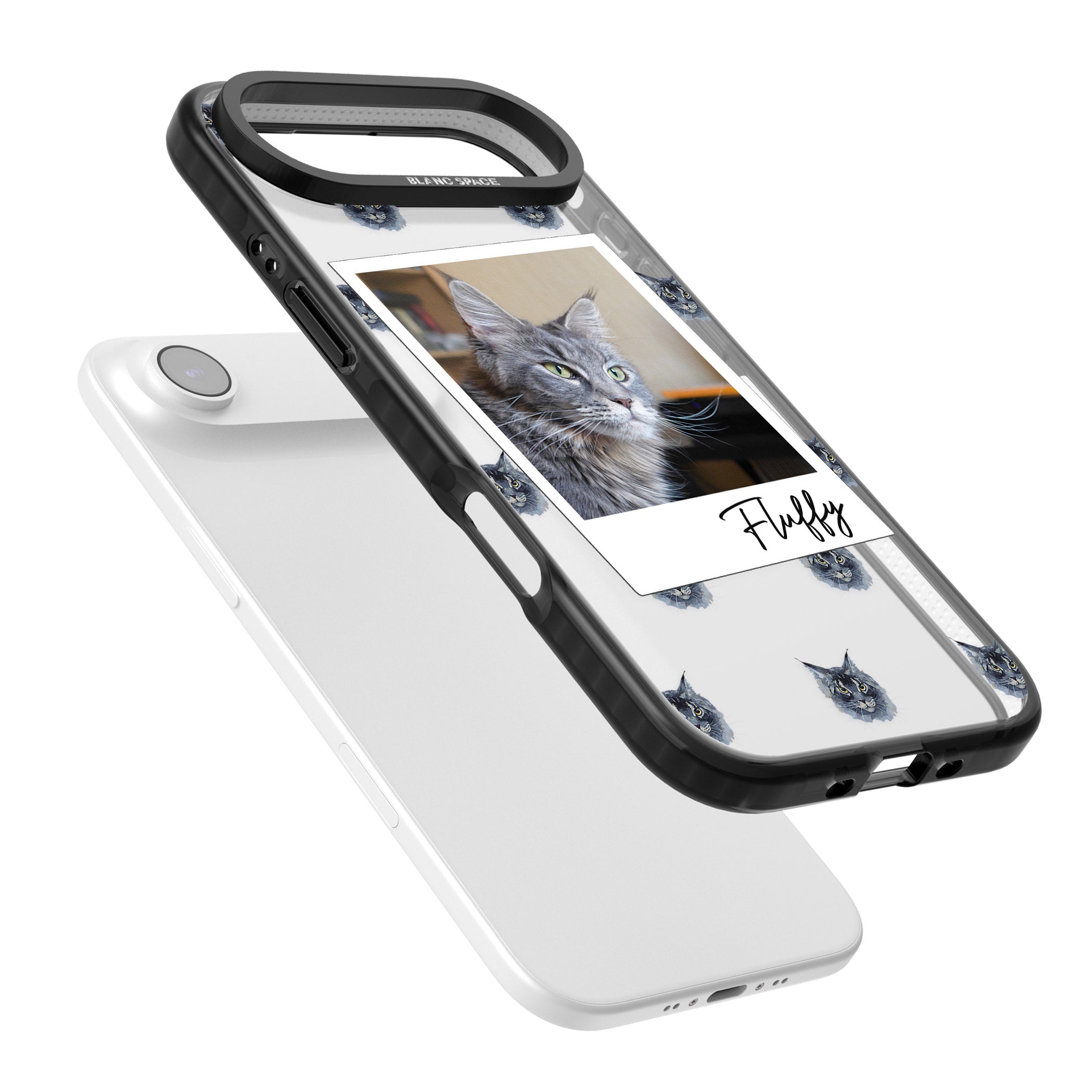 Personalised Maine Coon Photo iPhone 17 Air Impact Black Phone Case Colours