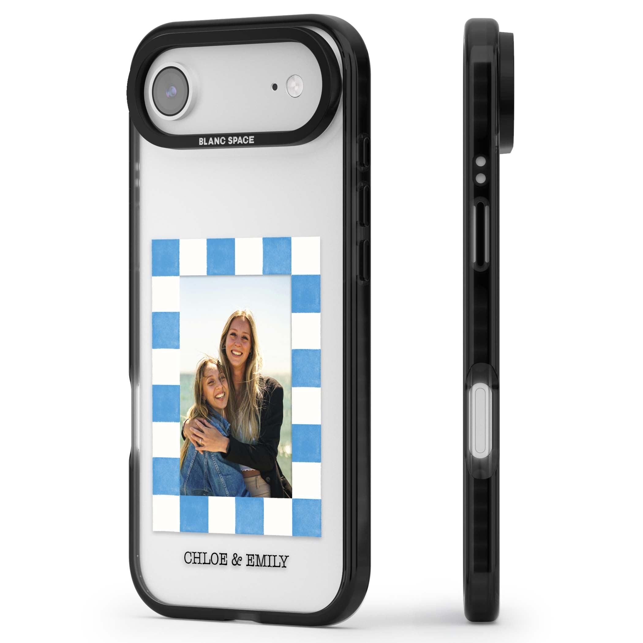 Personalised Blue Check Photo