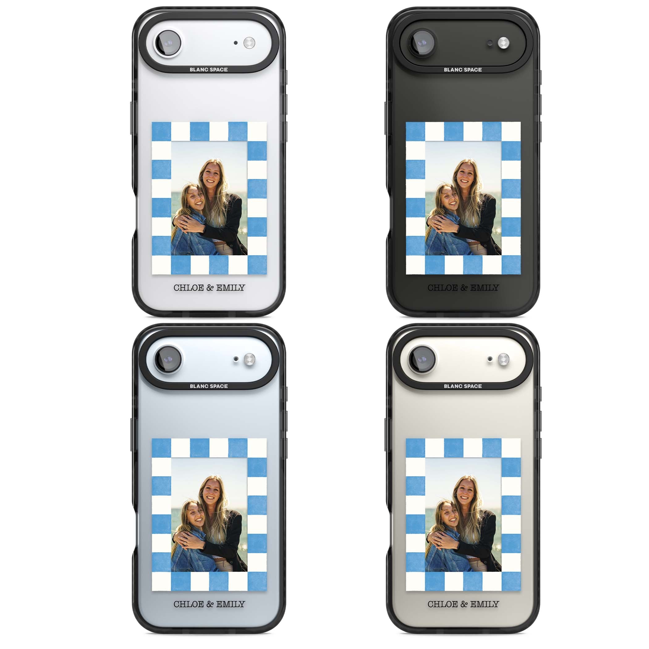 Personalised Blue Check Photo