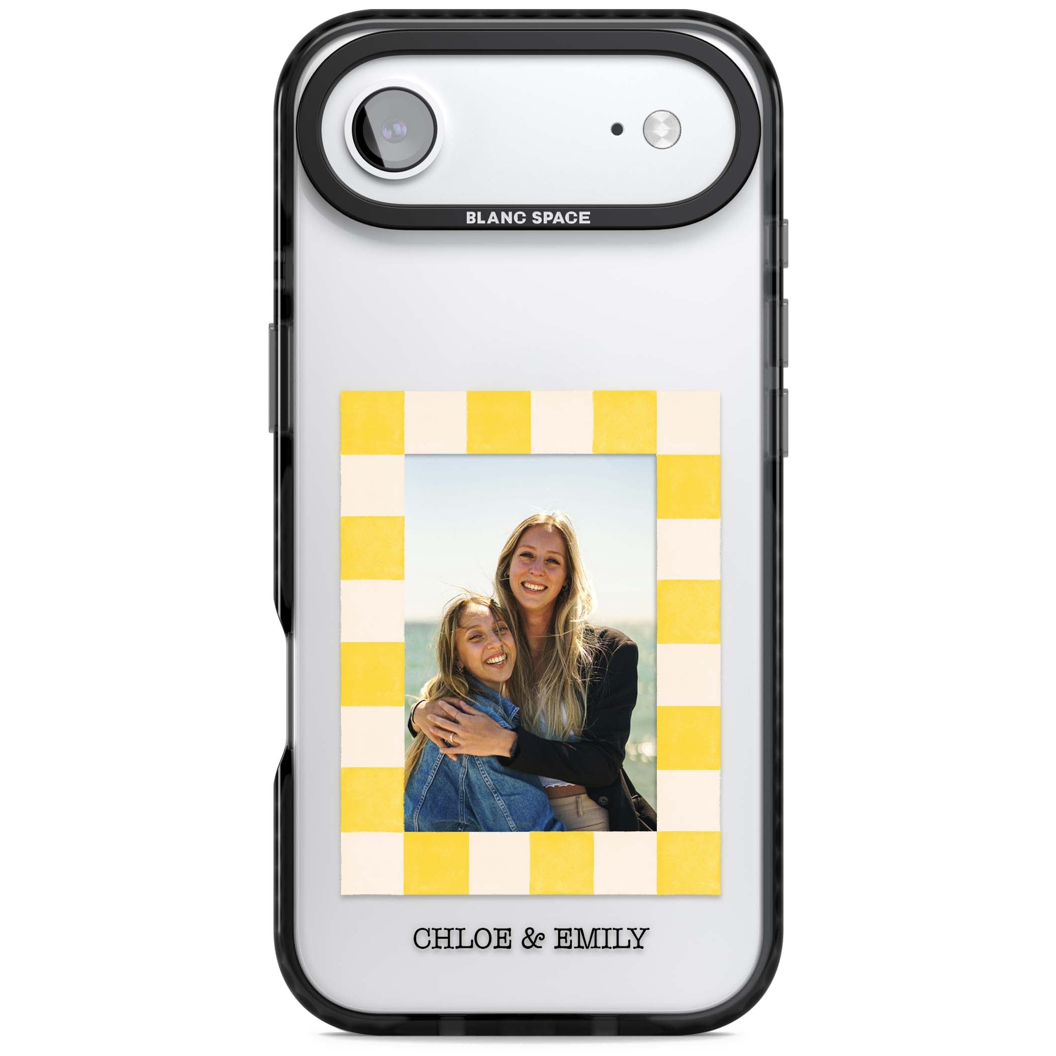 Personalised Yellow Check Photo