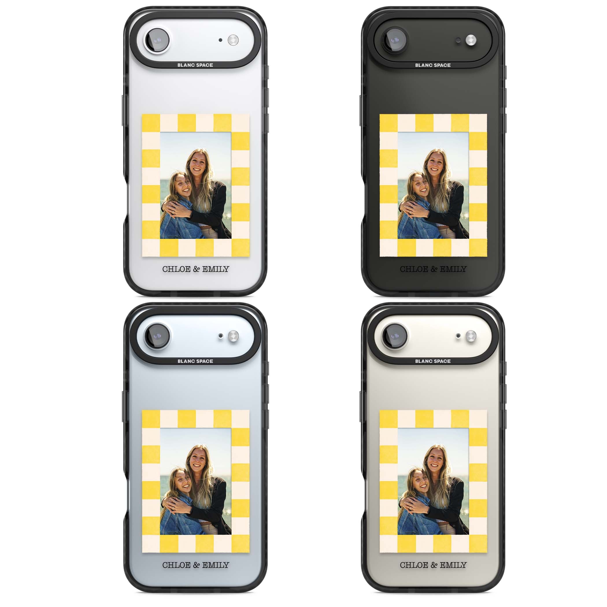 Personalised Yellow Check Photo