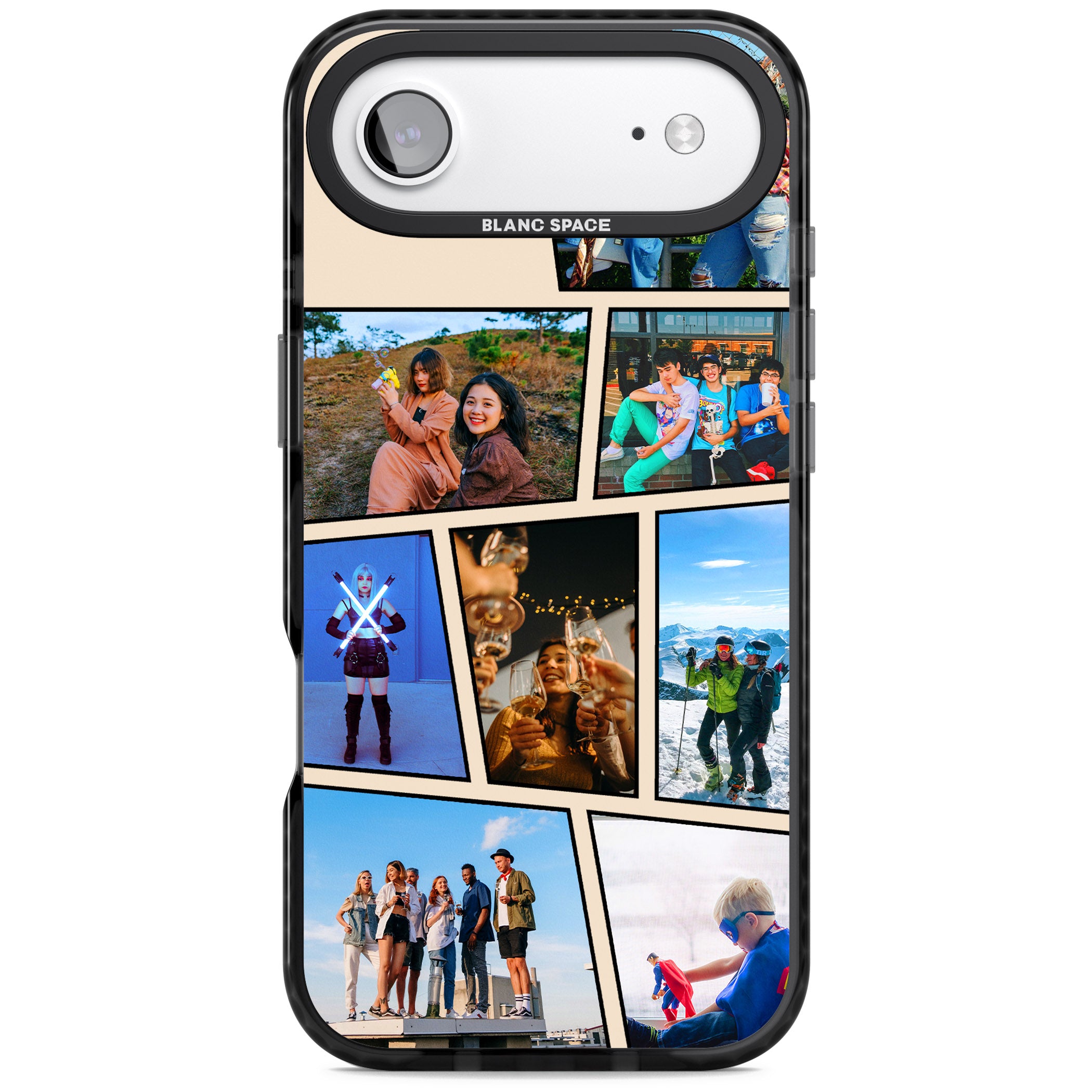 Personalised Comic Strip Photo iPhone 17 Air Impact Black Phone Case