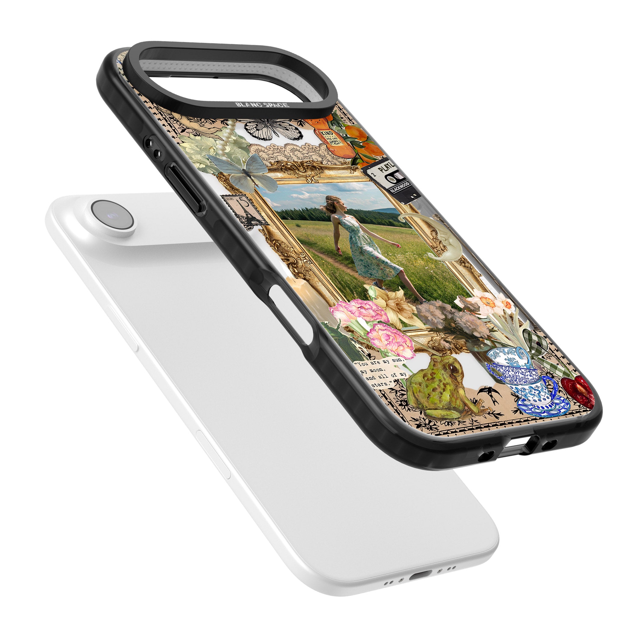 Personalised Country Collage Frame iPhone 17 Air Impact Black Phone Case Colours