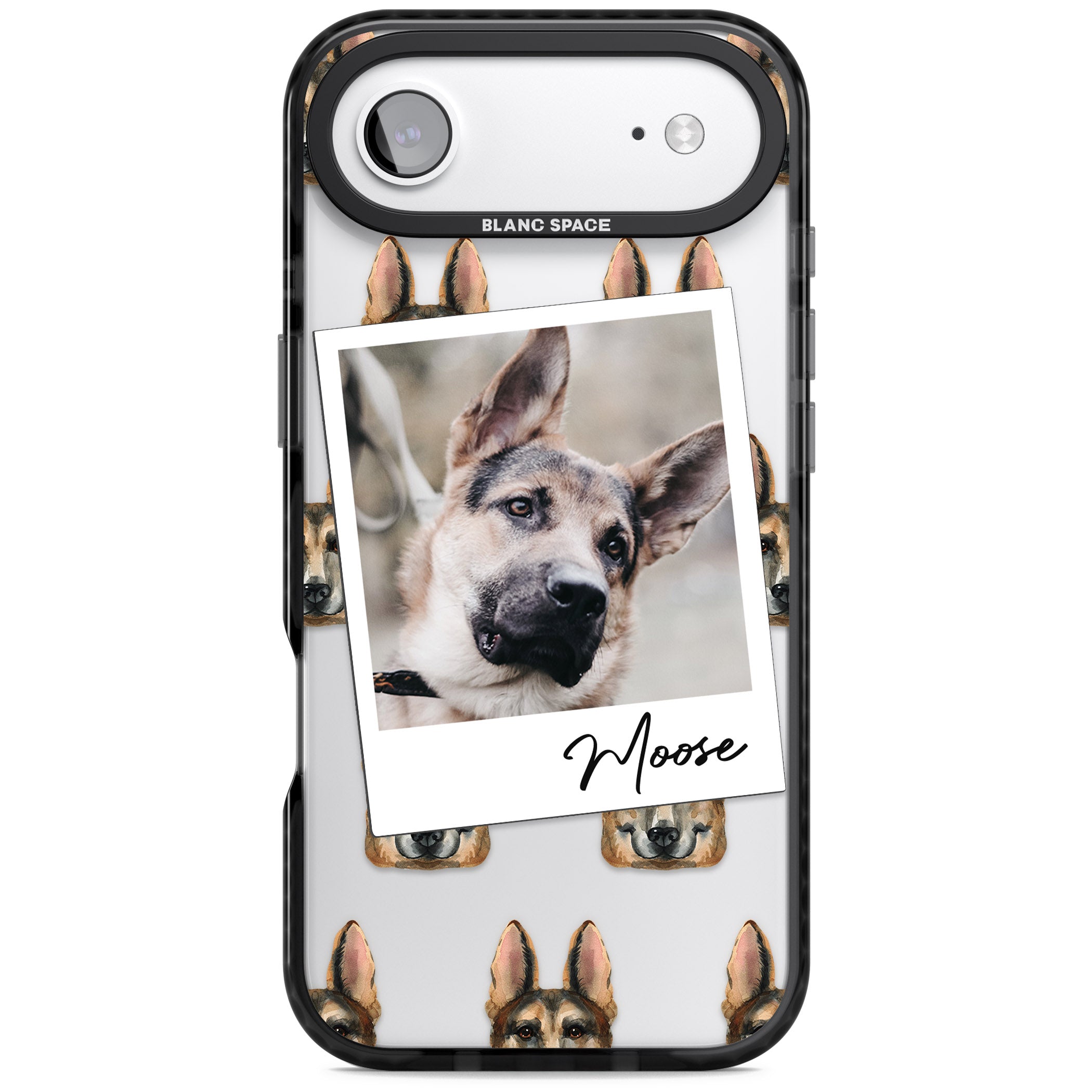 Personalised German Shepherd Instant Camera Photo iPhone 17 Air Impact Black Phone Case