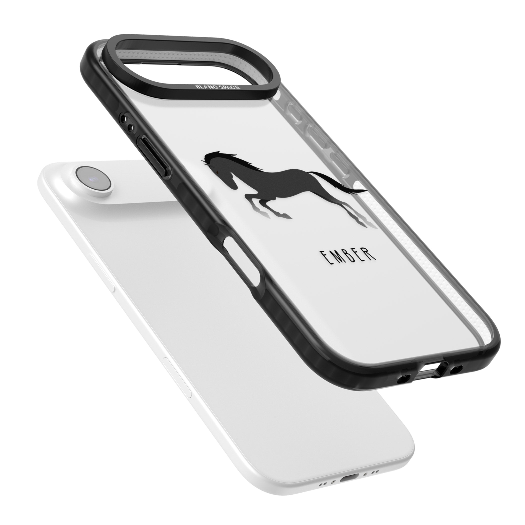 Personalised Black Horse iPhone 17 Air Impact Black Phone Case Colours